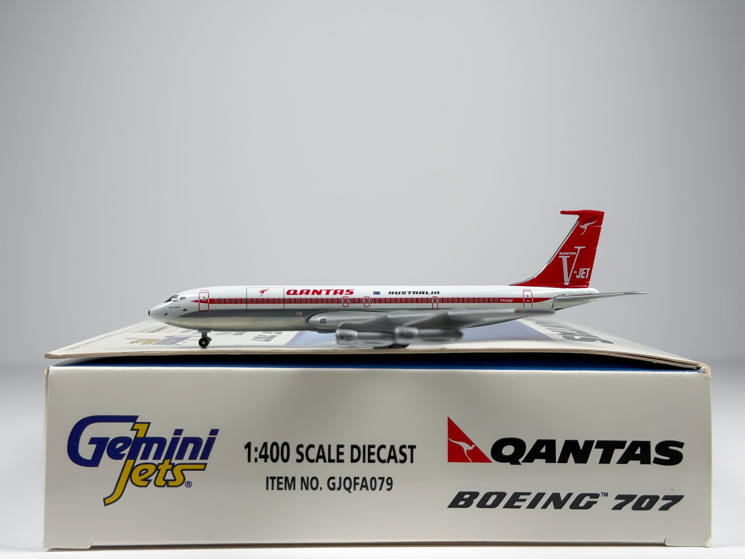Qantas Airways Boeing 707-300 1:400 Gemini Jets VH-EAF (GJQFA079)