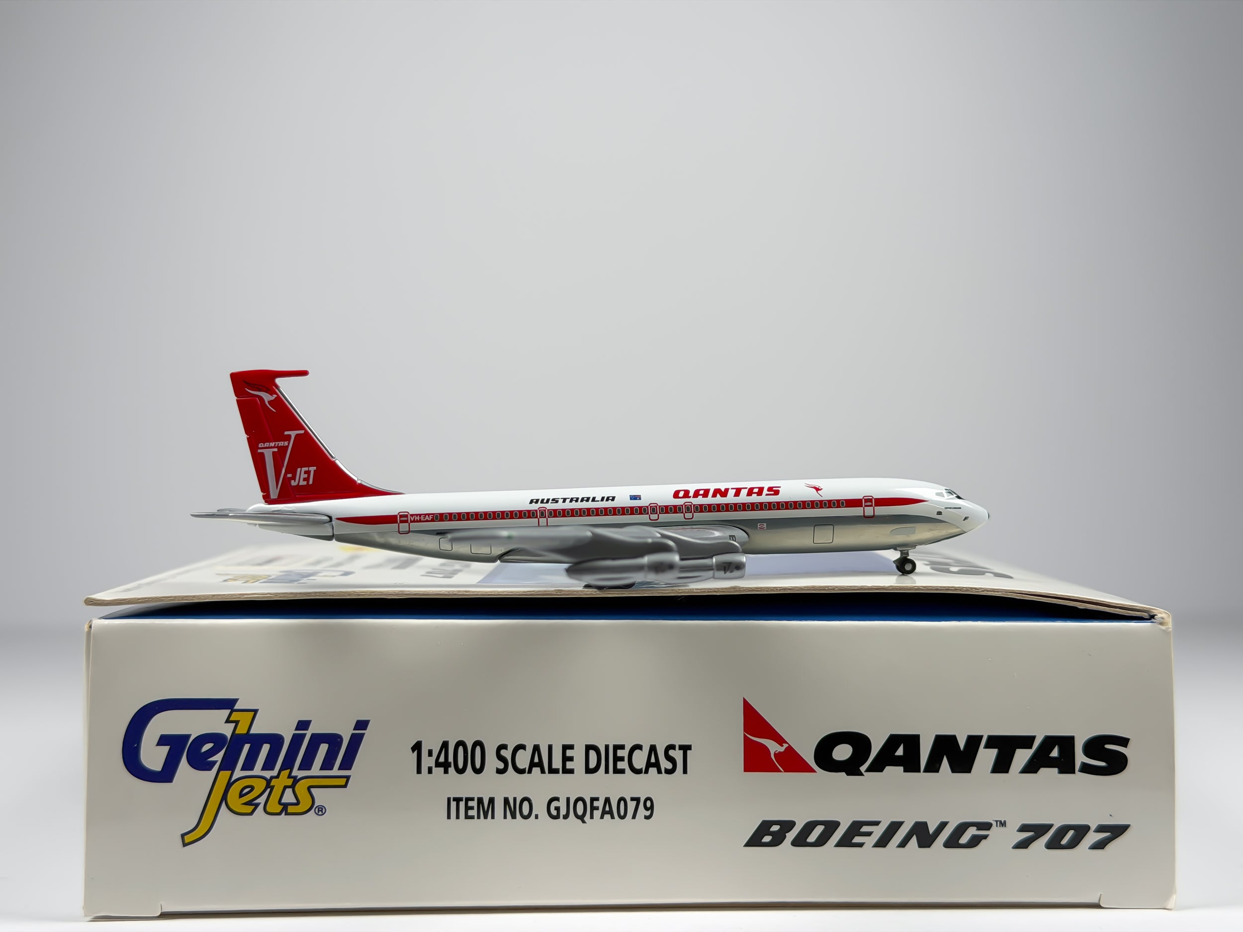 Qantas Airways Boeing 707-300 1:400 Gemini Jets VH-EAF (GJQFA079)