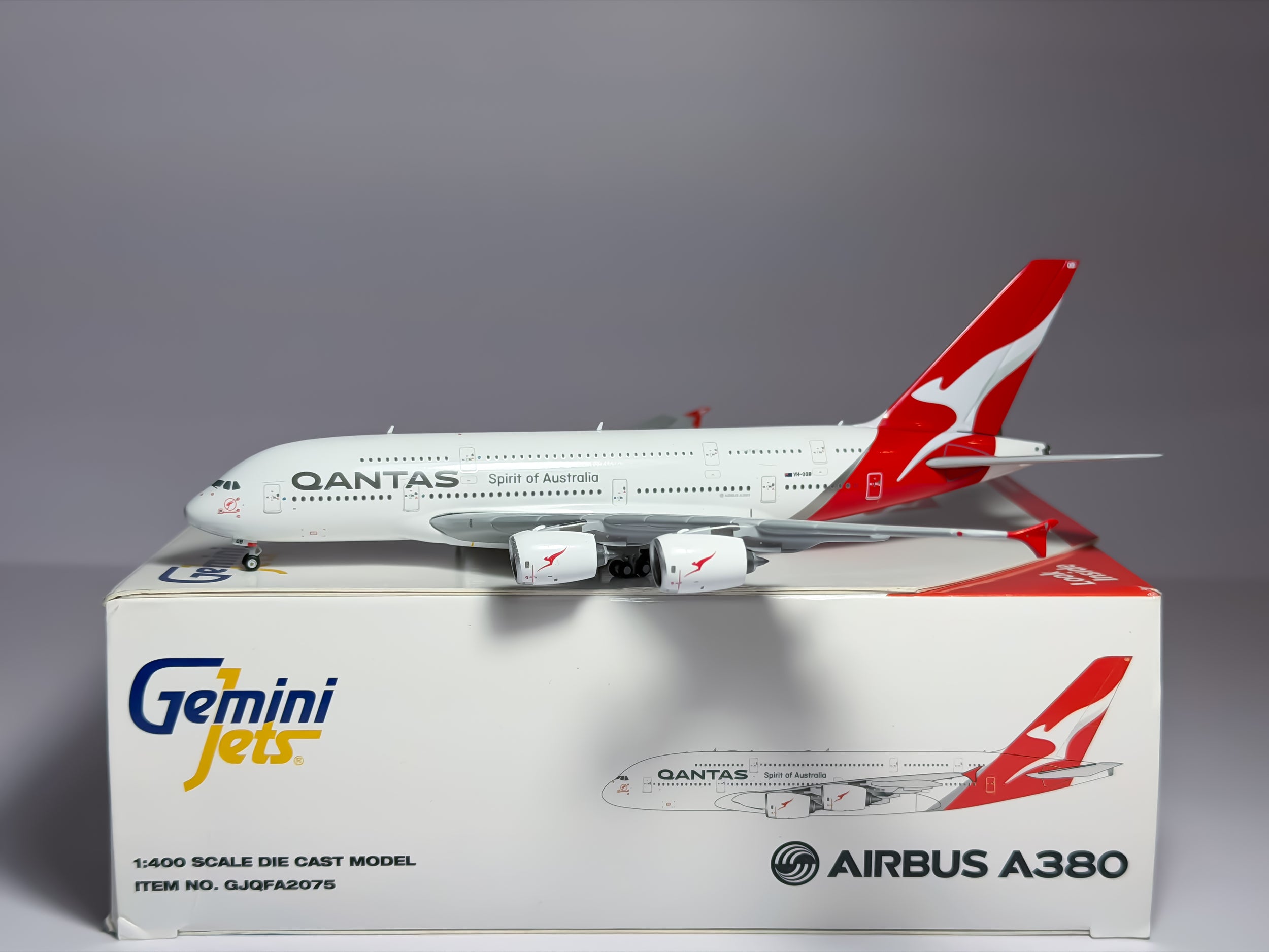 Qantas Airways Airbus A380-800 1:400 Gemini Jets VH-OQB (GJQFA2075)