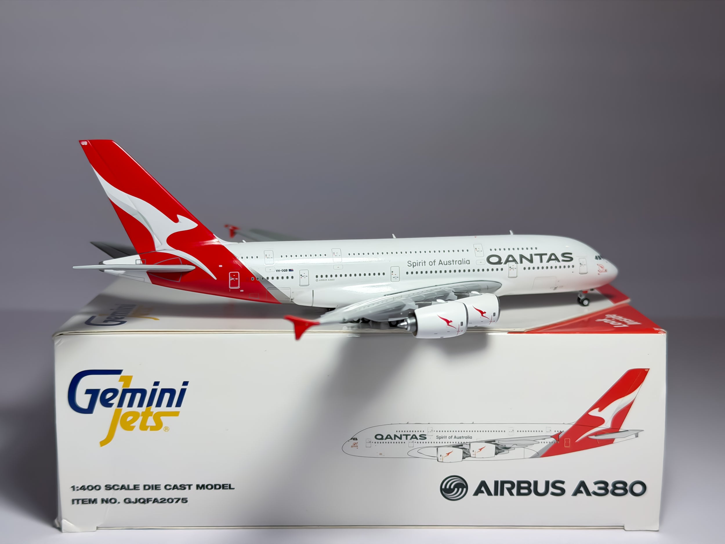 Qantas Airways Airbus A380-800 1:400 Gemini Jets VH-OQB (GJQFA2075)