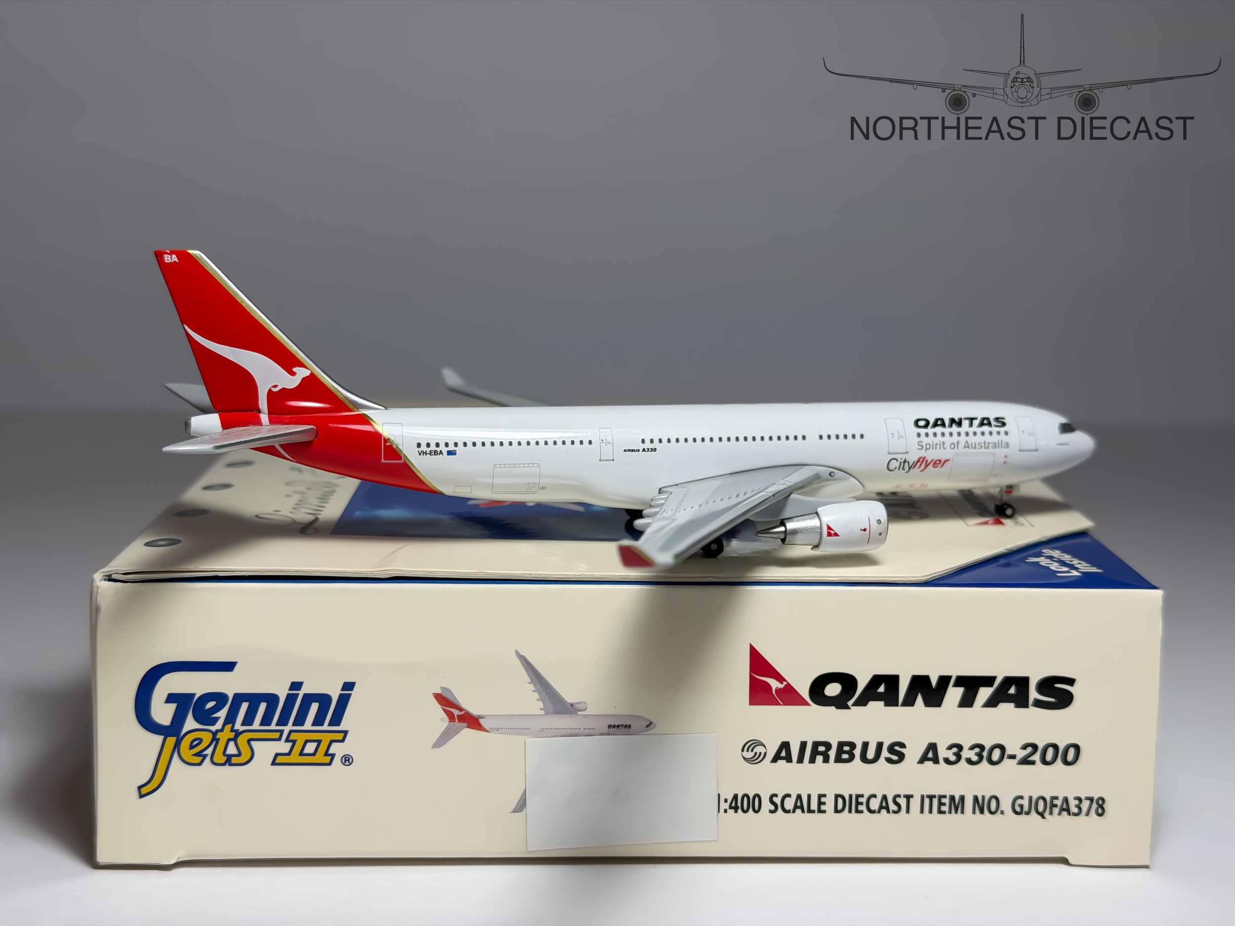 Qantas Airways Airbus A330-200 1:400 Gemini Jets VH-EBA (GJQFA378)