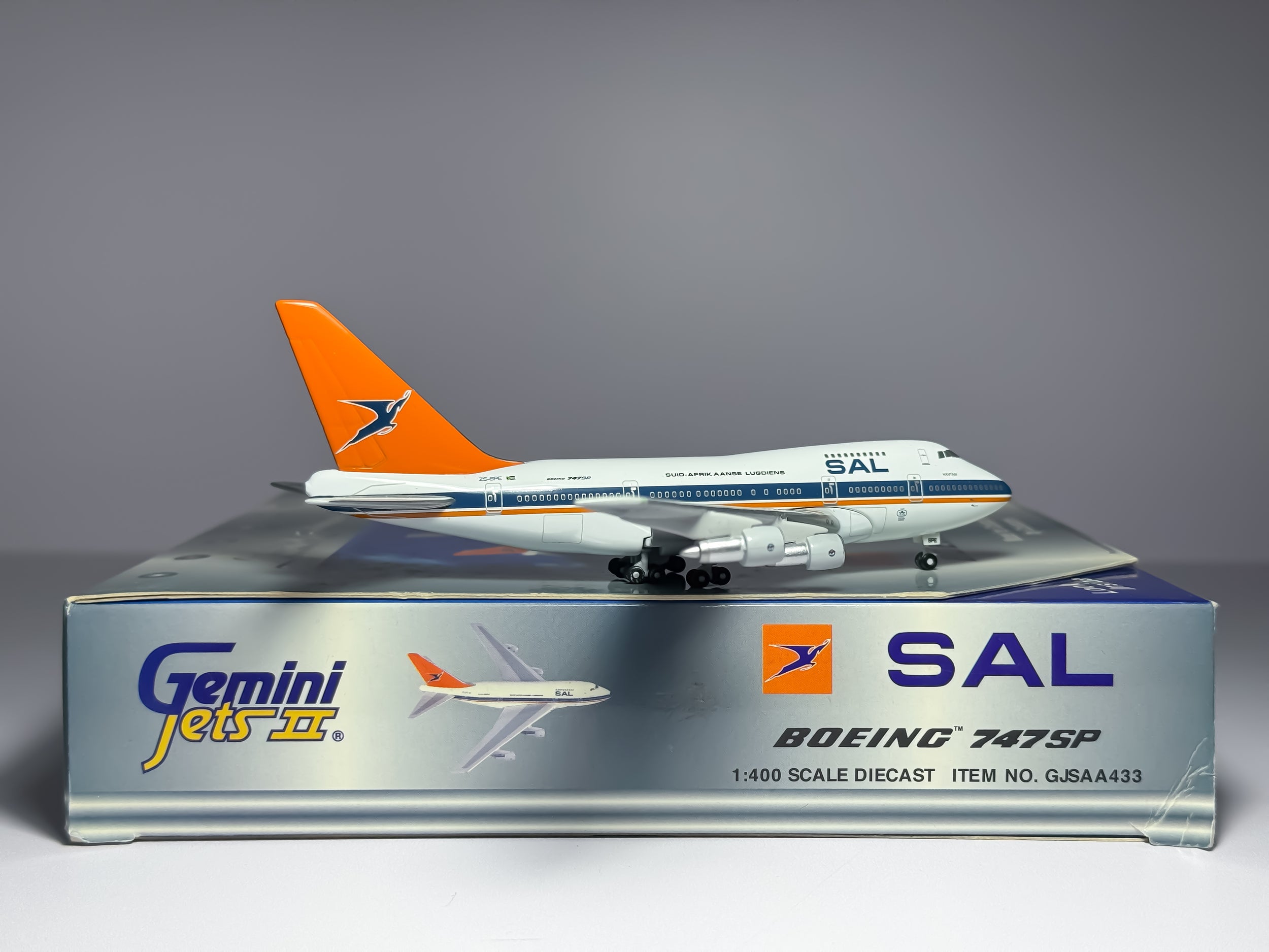 South African Airways Boeing 747SP 1:400 Gemini Jets ZS-SPE (GJSAA433)