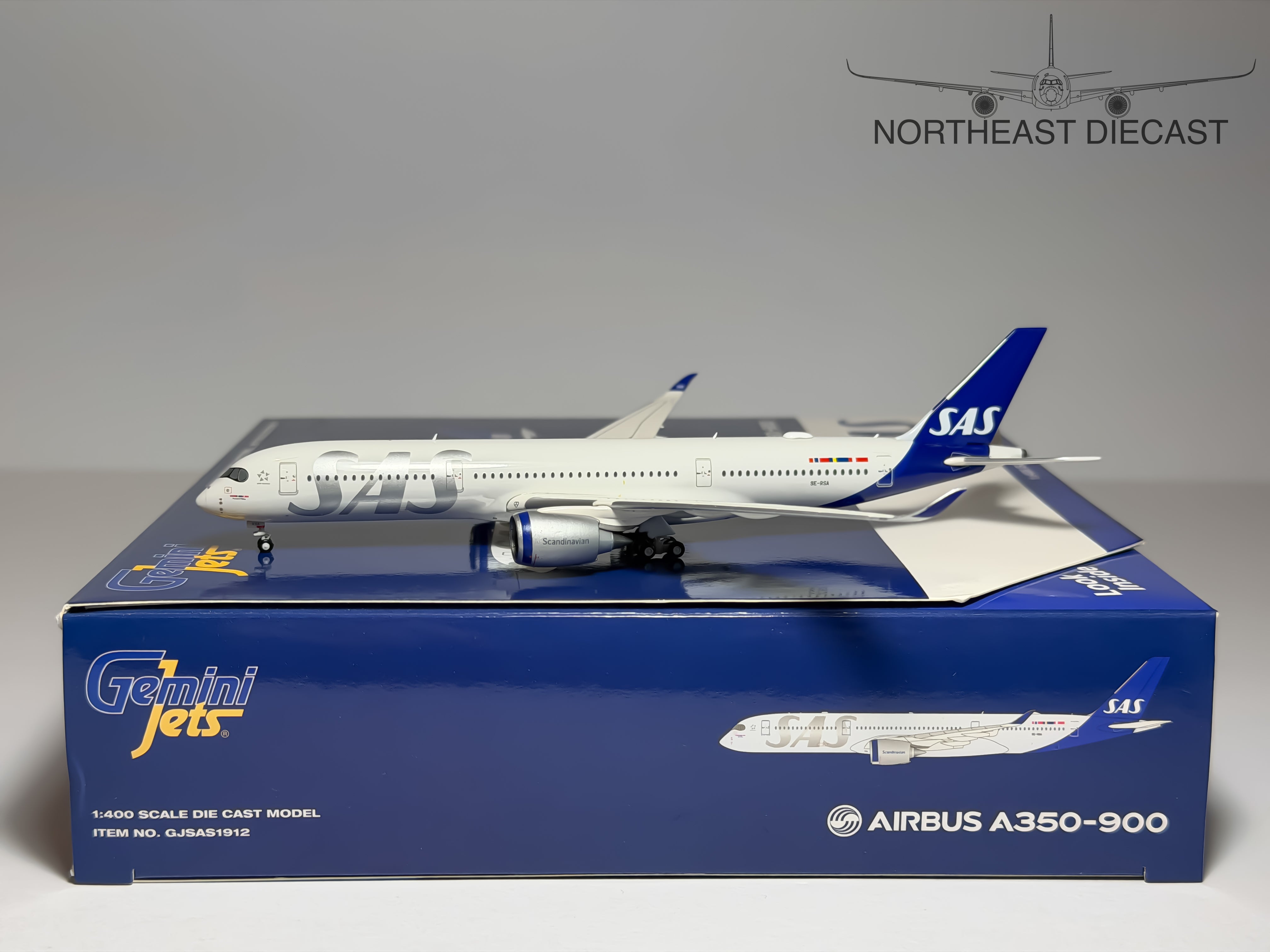 SAS Scandinavian Airbus A350-900 1:400 Gemini Jets SE-RSA (GJSAS1912)