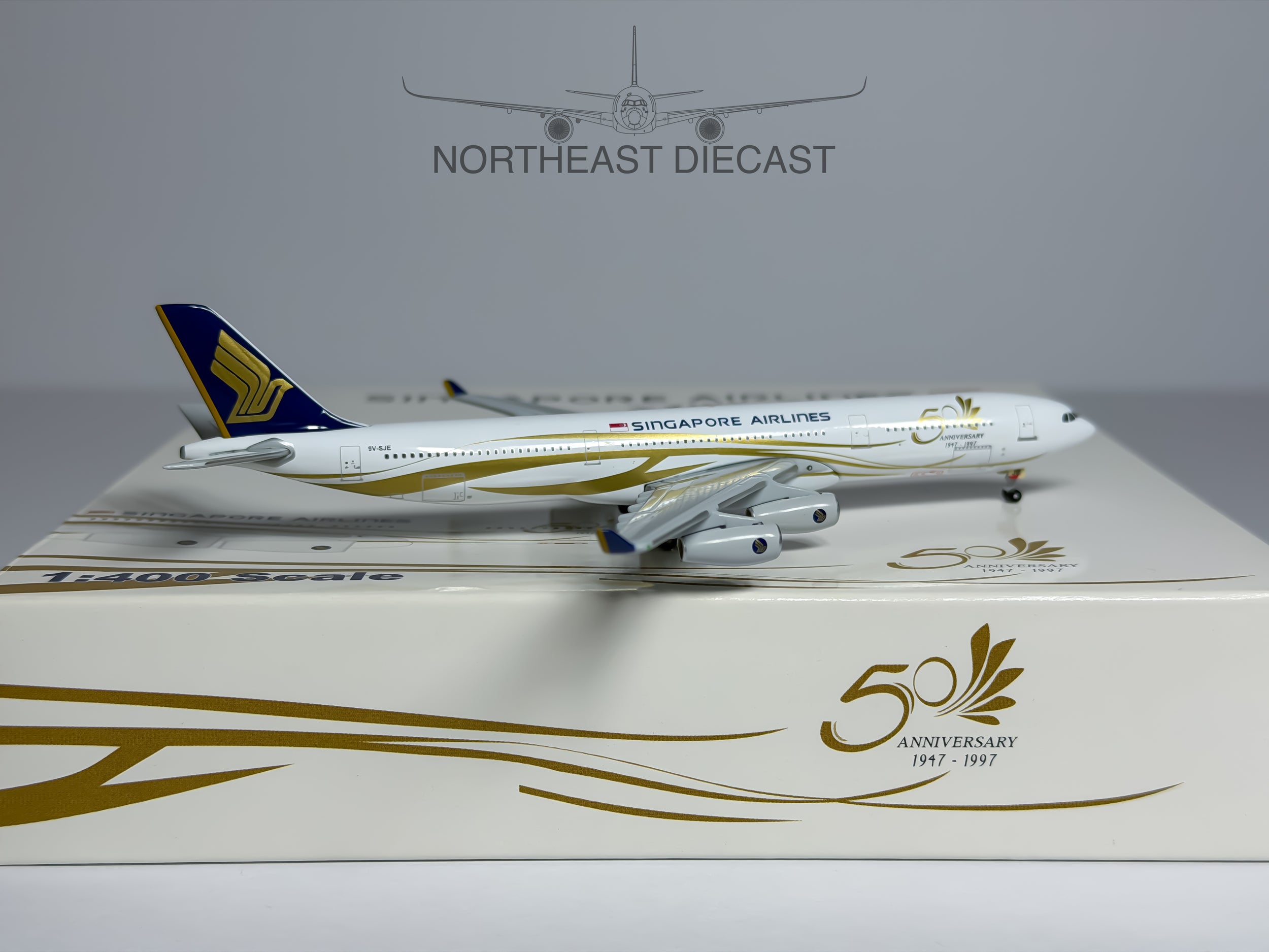 Singapore Airways Airbus A340-300 1:400 Gemini Jets 9V-SJE (GJSIA303)