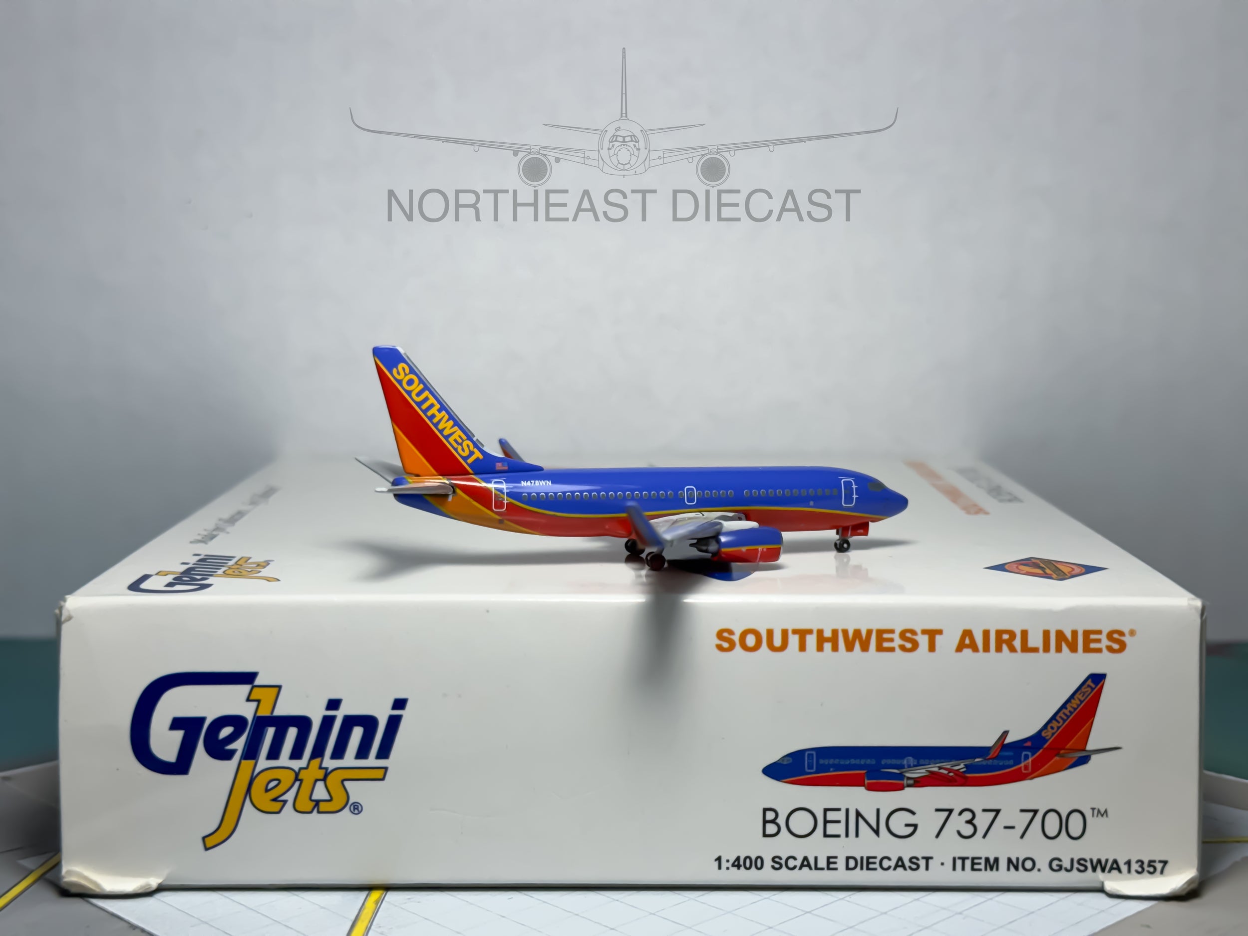 Southwest Airlines Boeing 737-700 1:400 Gemini Jets N478WN (GJSWA1357)