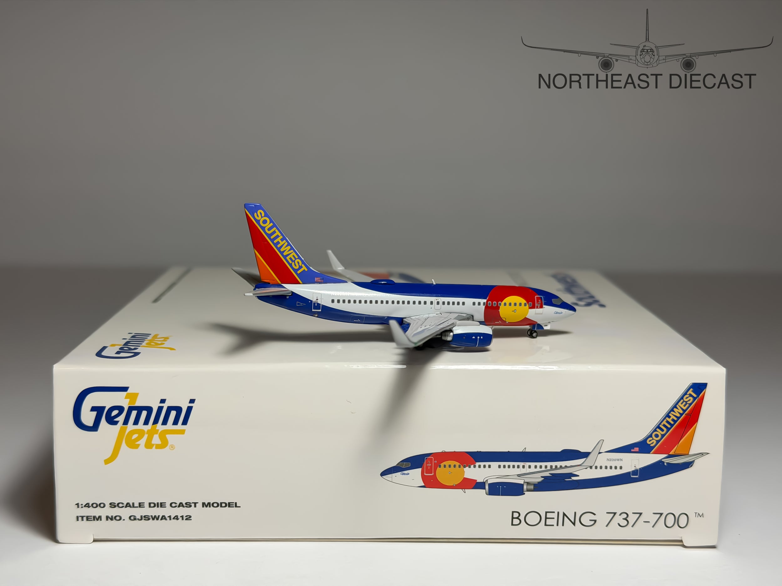 Southwest Airlines Boeing 737-700 1:400 Gemini Jets N230WN (GJSWA1412)