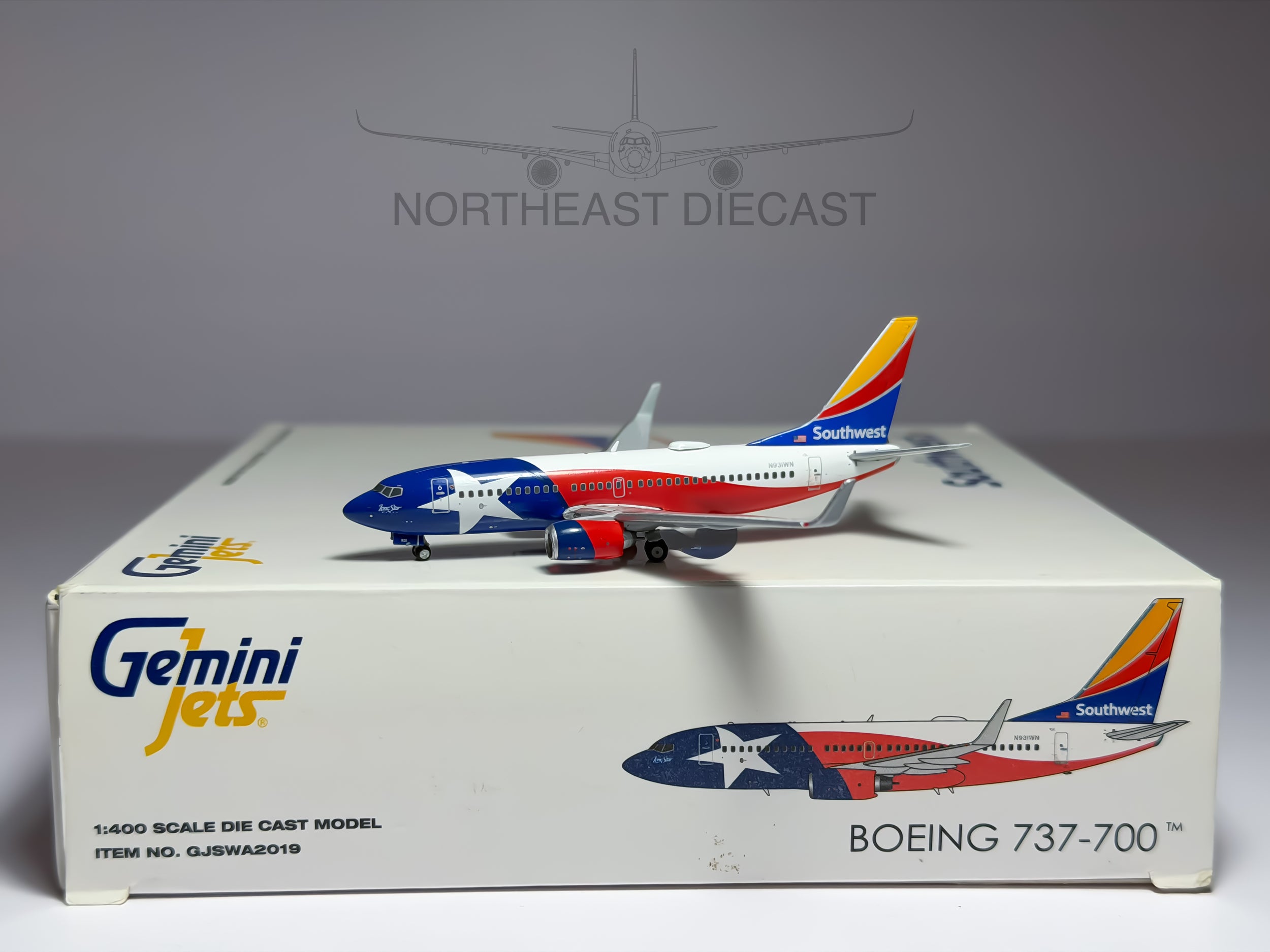 Southwest Airlines Boeing 737-700 1:400 Gemini Jets N931WN (GJSWA2019)