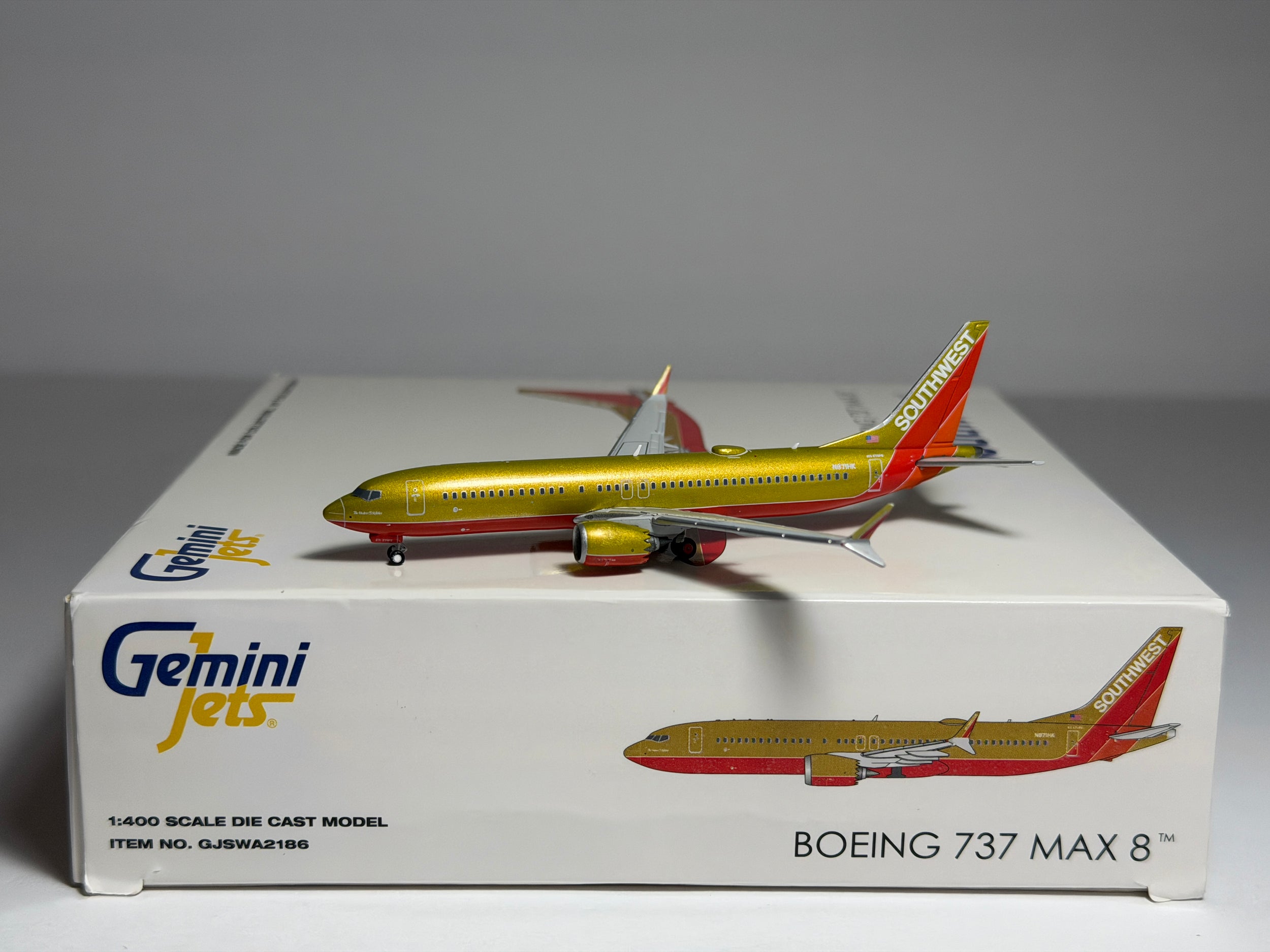 Southwest Airlines Boeing 737 MAX 8 1:400 Gemini Jets N871HK (GJSWA2186)