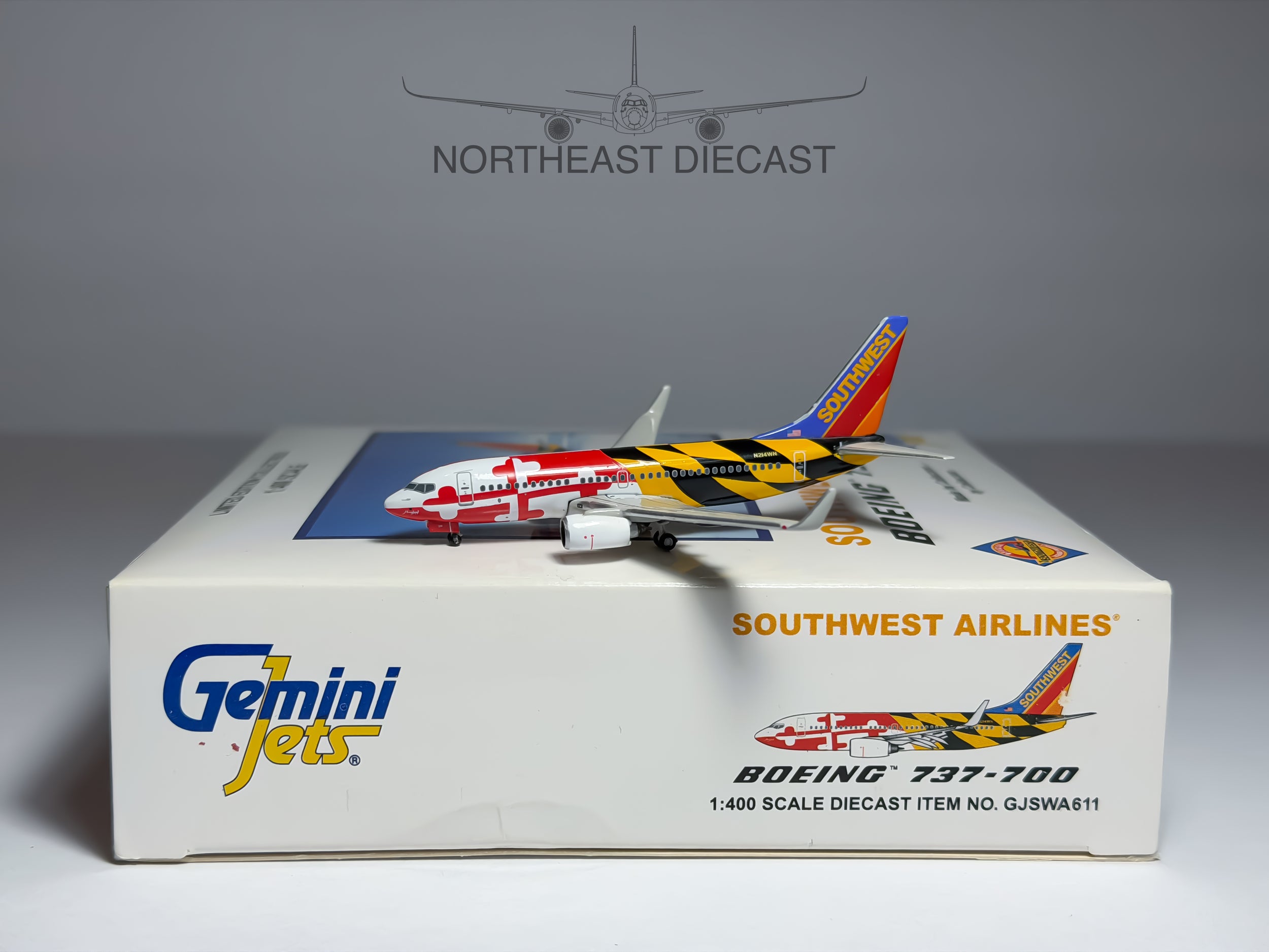 Southwest Airlines Boeing 737-700 1:400 Gemini Jets N214WN (GJSWA611)