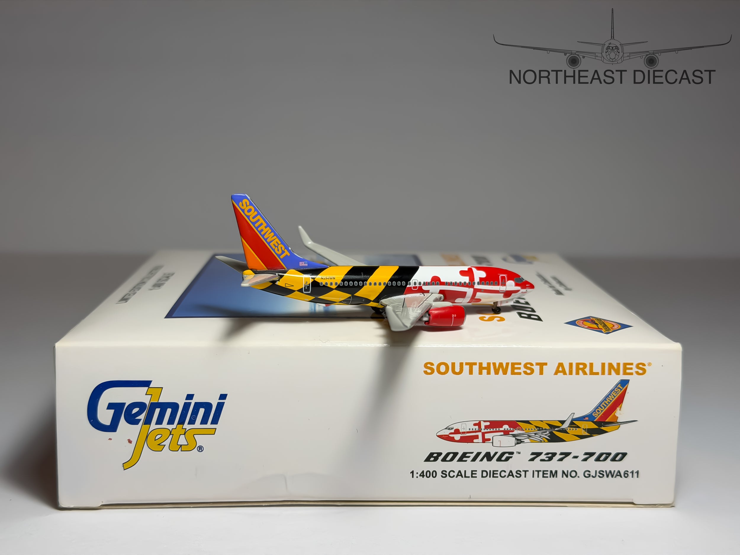 Southwest Airlines Boeing 737-700 1:400 Gemini Jets N214WN (GJSWA611)