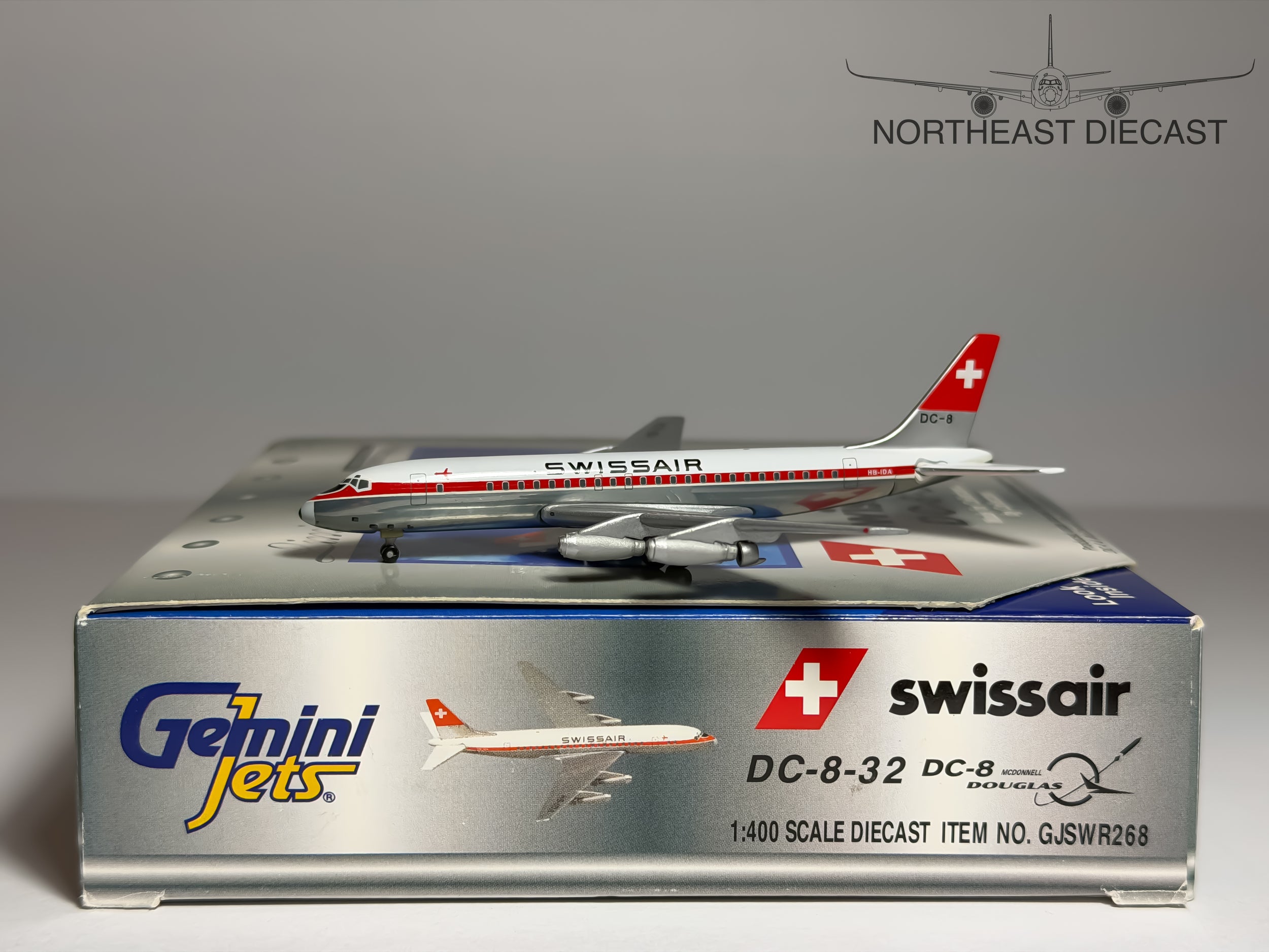Swissair Douglas DC-8-30 1:400 Gemini Jets HB-IDA (GJSWR268)