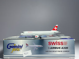 SWISS Airbus A320 1:400 Gemini Jets HB-IJP (GJSWR281)