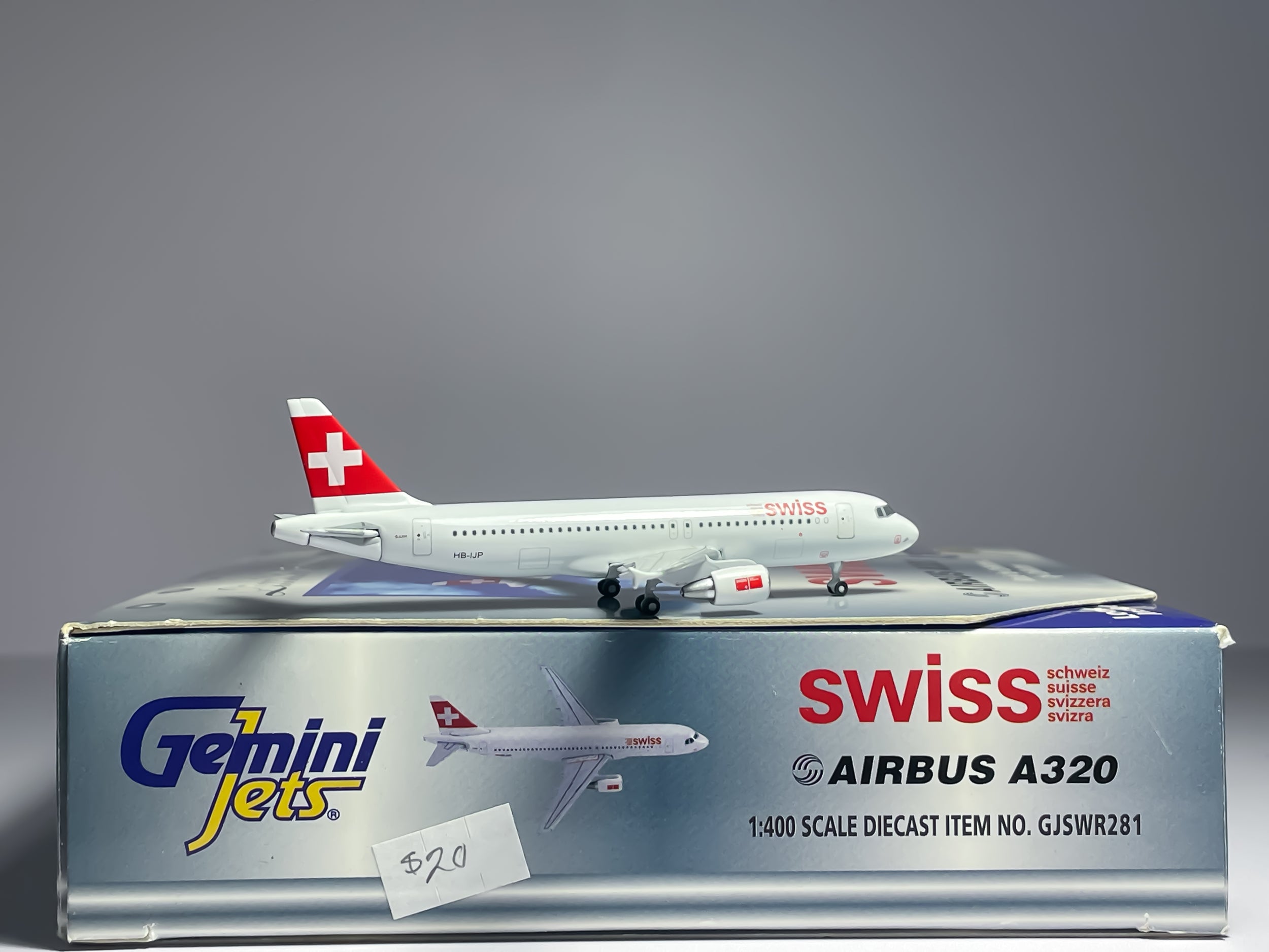SWISS Airbus A320 1:400 Gemini Jets HB-IJP (GJSWR281)