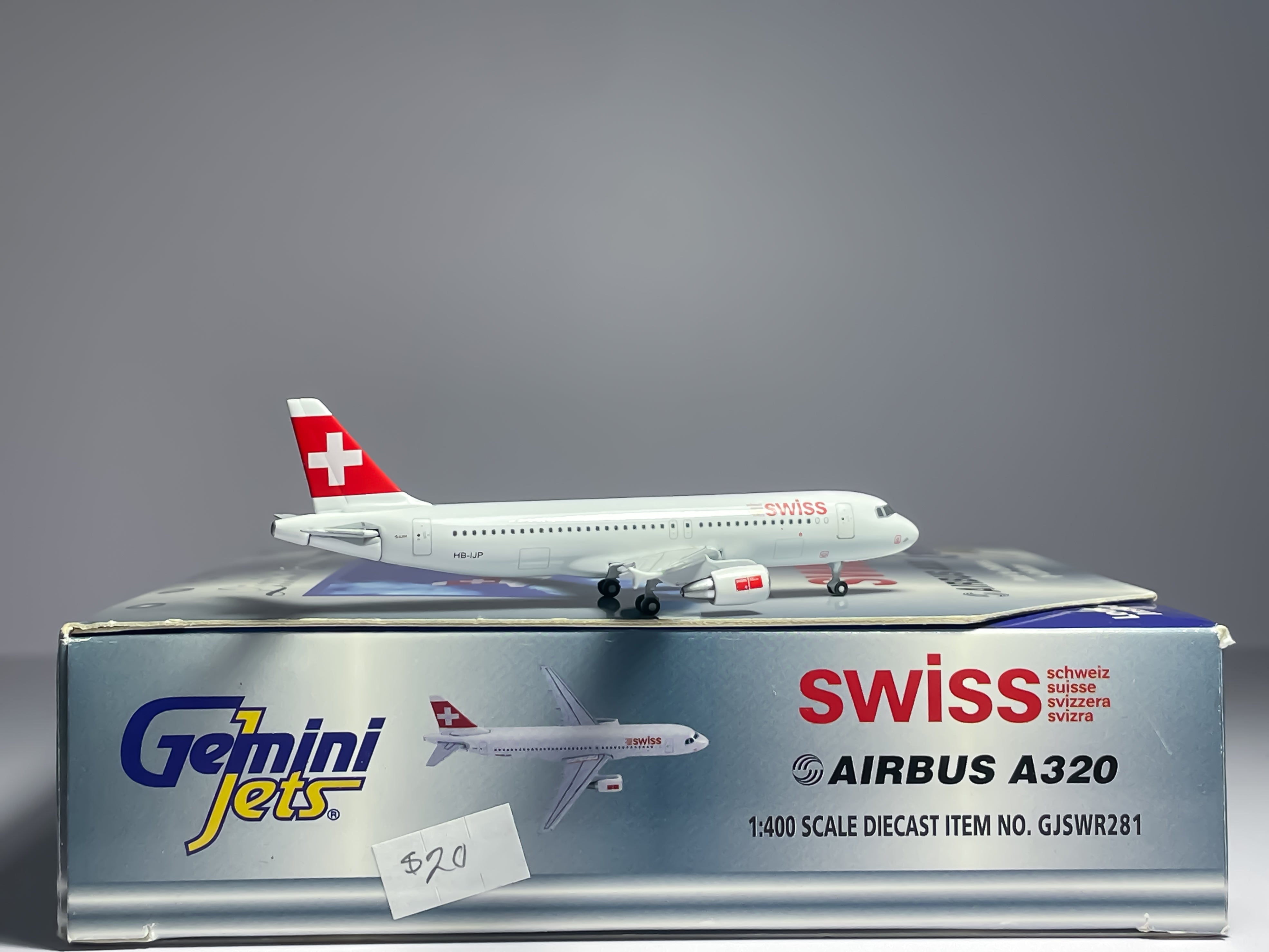 SWISS Airbus A320 1:400 Gemini Jets HB-IJP (GJSWR281)