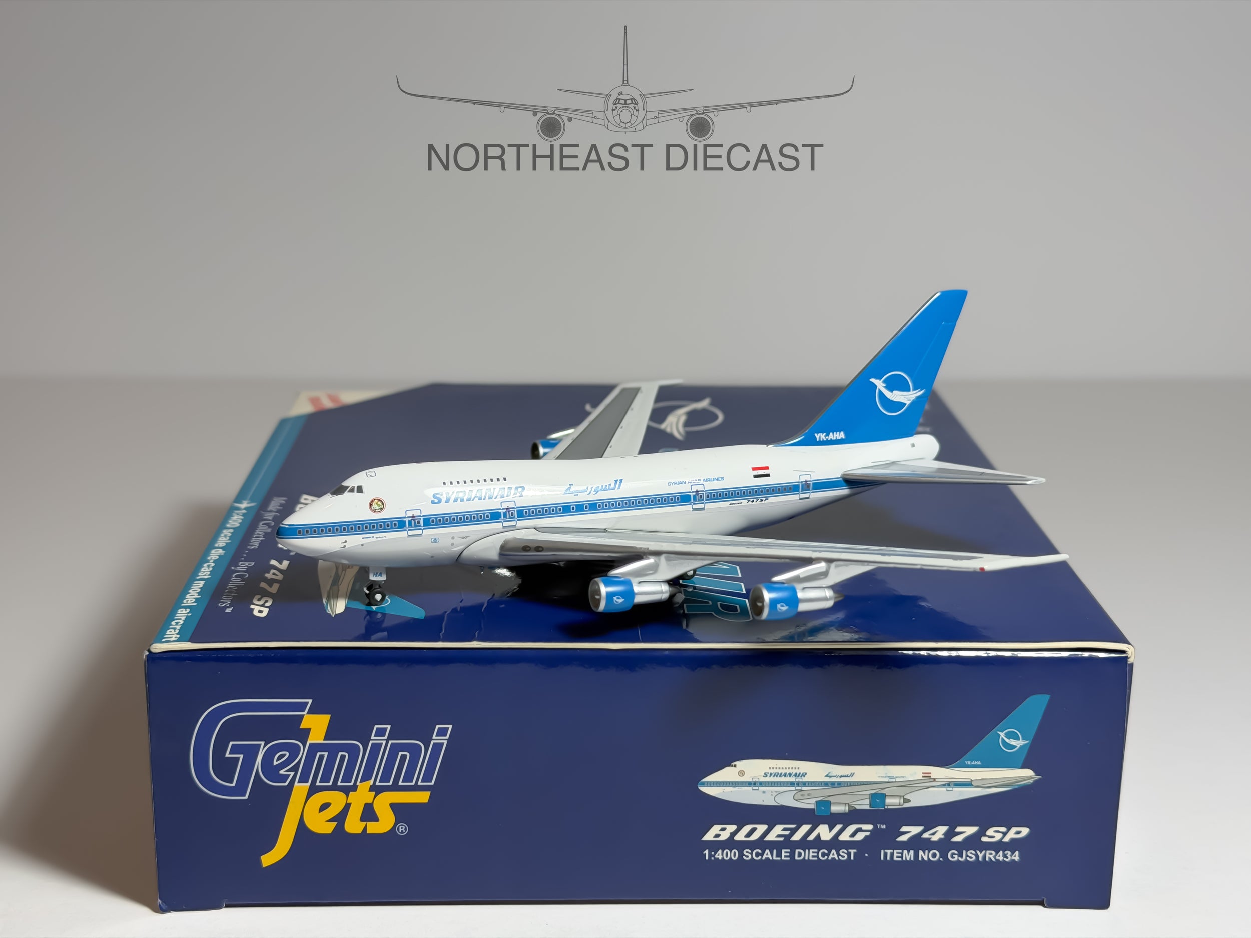 Syrian Air Boeing 747SP 1:400 Gemini Jets YK-AHA (GJSYR434)