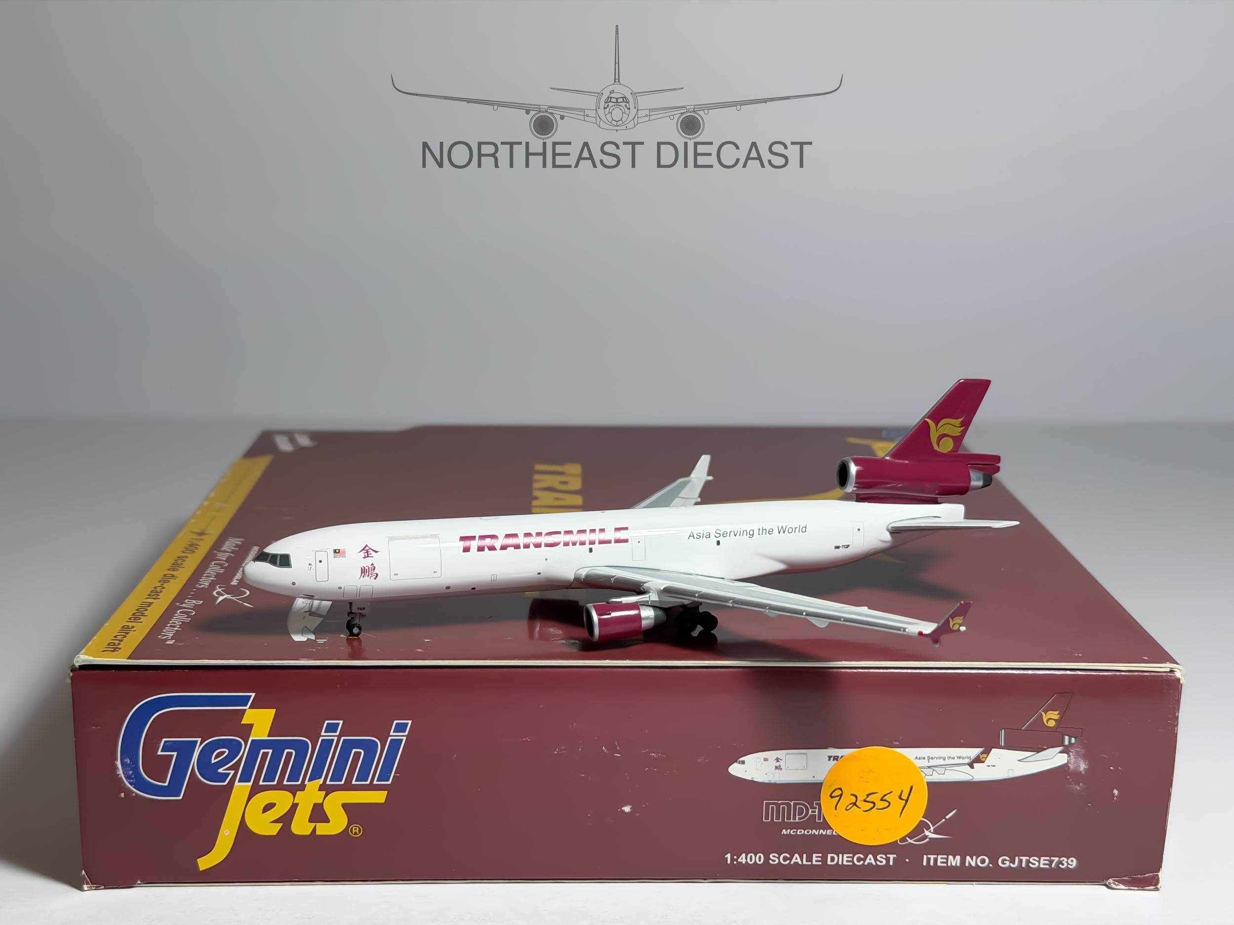 Transmile Air Services McDonnell Douglas MD-11F 1:400 Gemini Jets 9M-TGP (GJTSE739)