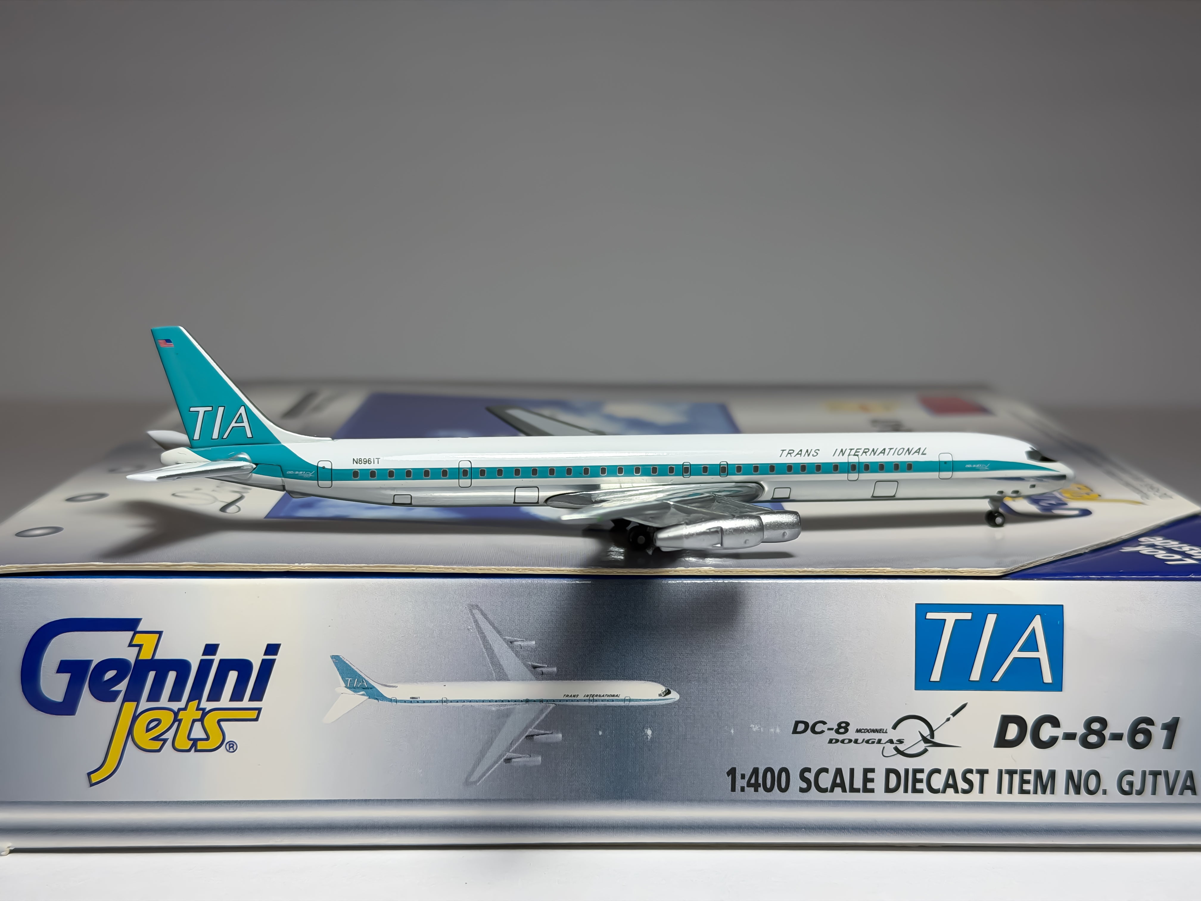 Trans International Airlines Douglas DC-8-61 1:400 Gemini Jets N8961T (GJTVA102)