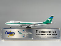 Transamerica Boeing 747-200 1:400 Gemini Jets N742TV (GJTVA226)