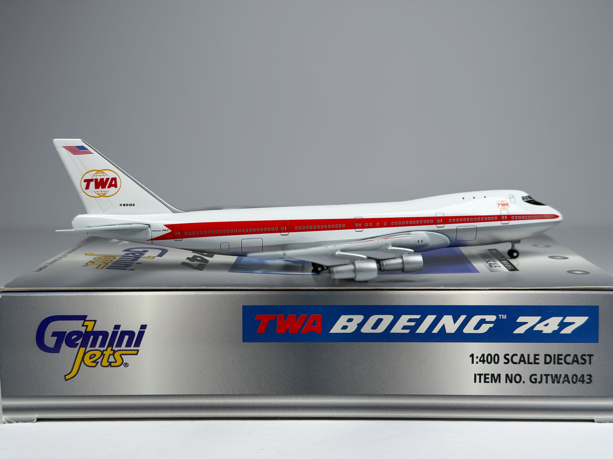 Trans World Airlines (TWA) Boeing 747-100 1:400 Gemini Jets N93103 (GJTWA043)