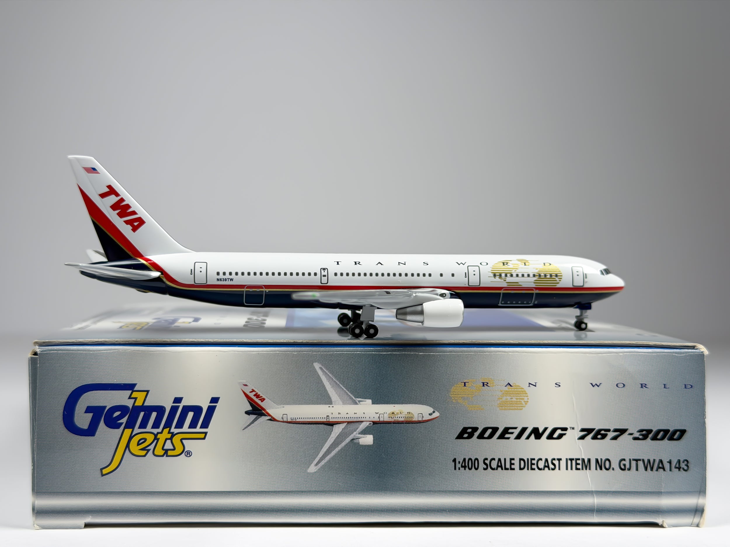 Trans World Airlines (TWA) Boeing 767-300 1:400 Gemini Jets N639TW (GJTWA143)