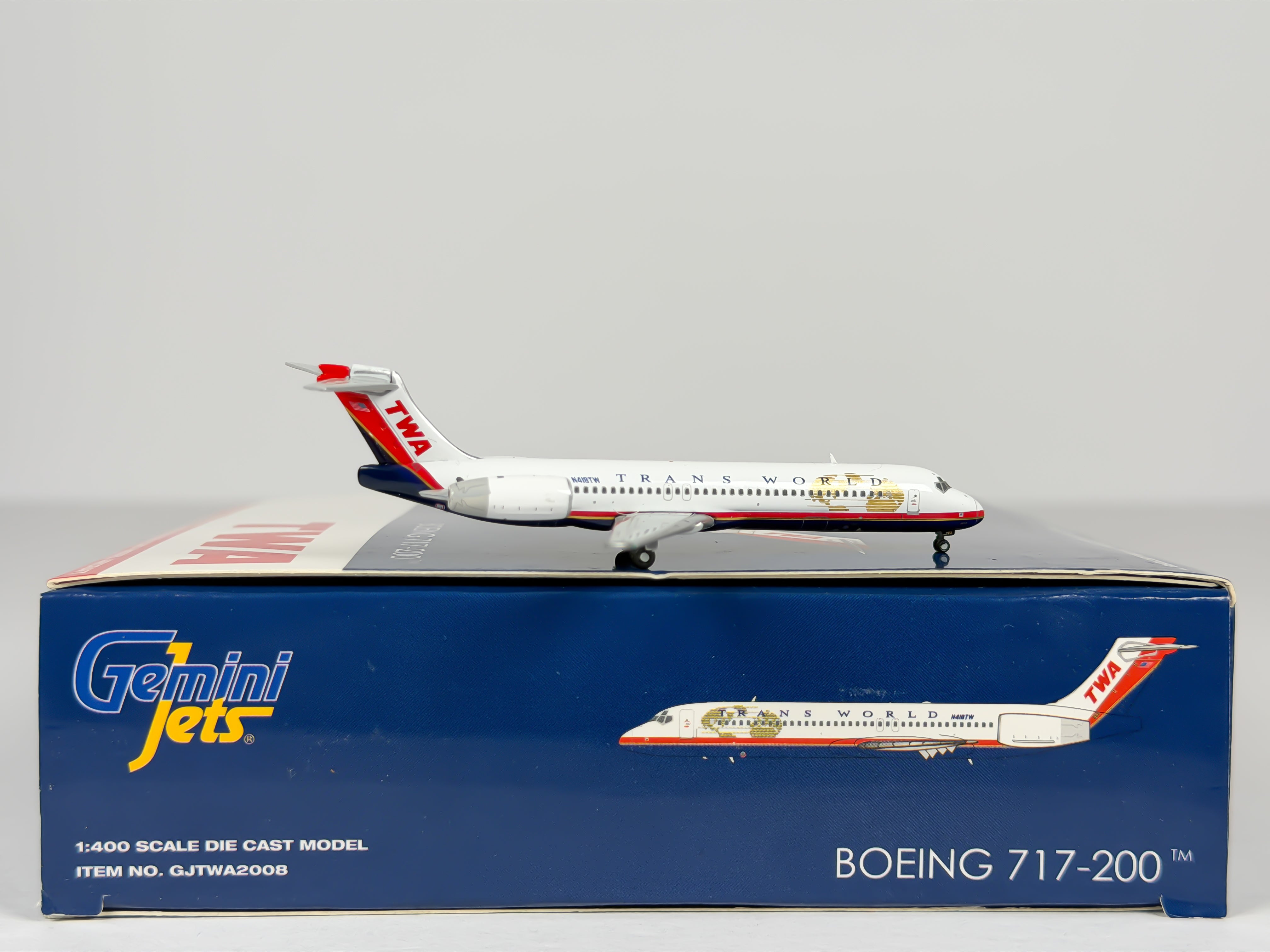 Trans World Airlines (TWA) Boeing 717-200 1:400 Gemini Jets N418TW (GJTWA2008)