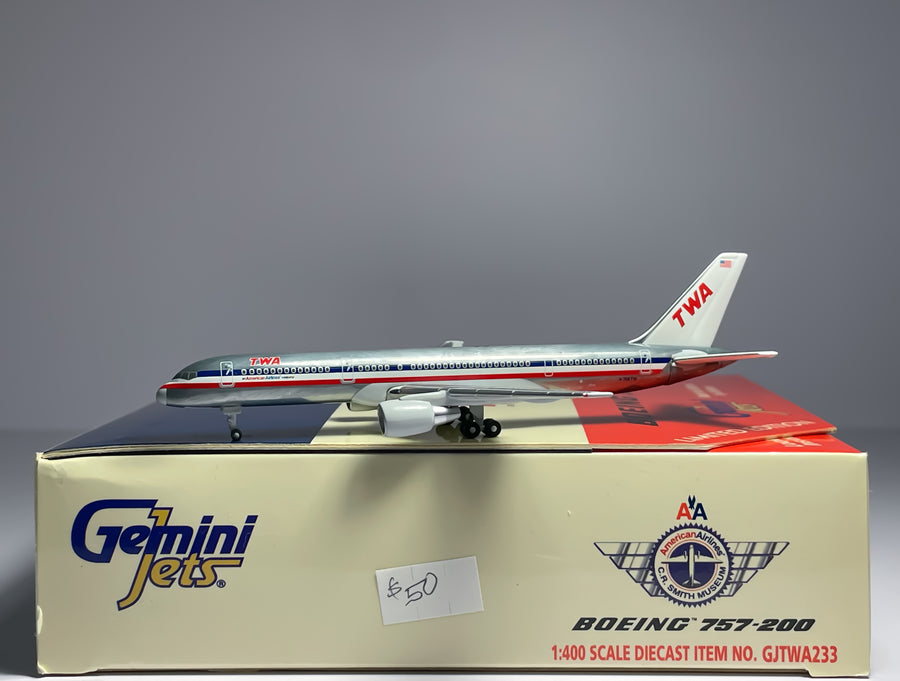 Trans World Airlines (TWA) Boeing 757-200 1:400 Gemini Jets N708TW (GJTWA233)