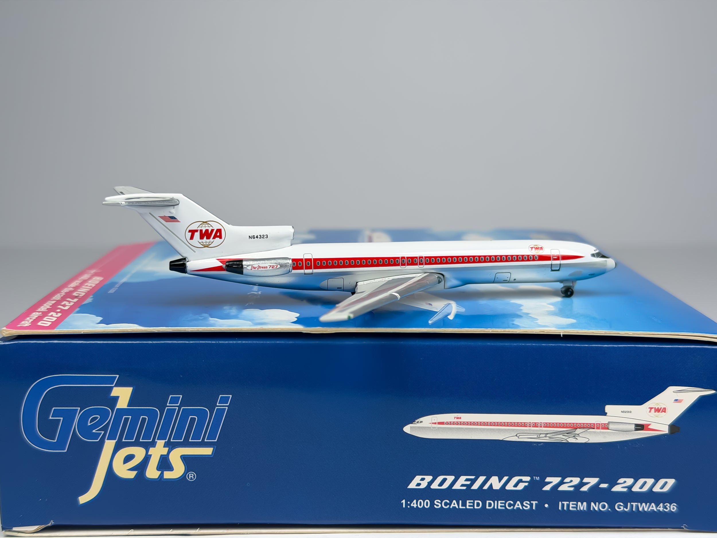 Trans World Airlines (TWA) Boeing 727-200 1:400 Gemini Jets N64323 (GJTWA436)