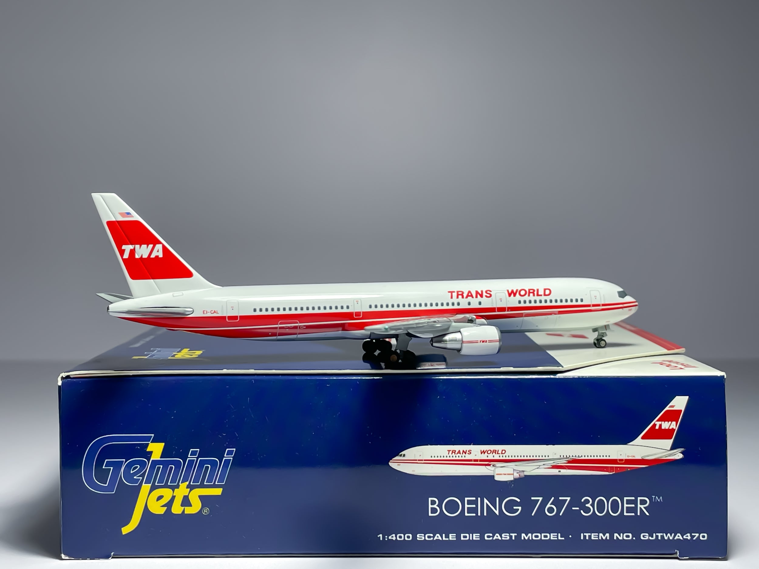 Trans World Airlines (TWA) Boeing 767-300 1:400 Gemini Jets EI-CAL (GJTWA470)