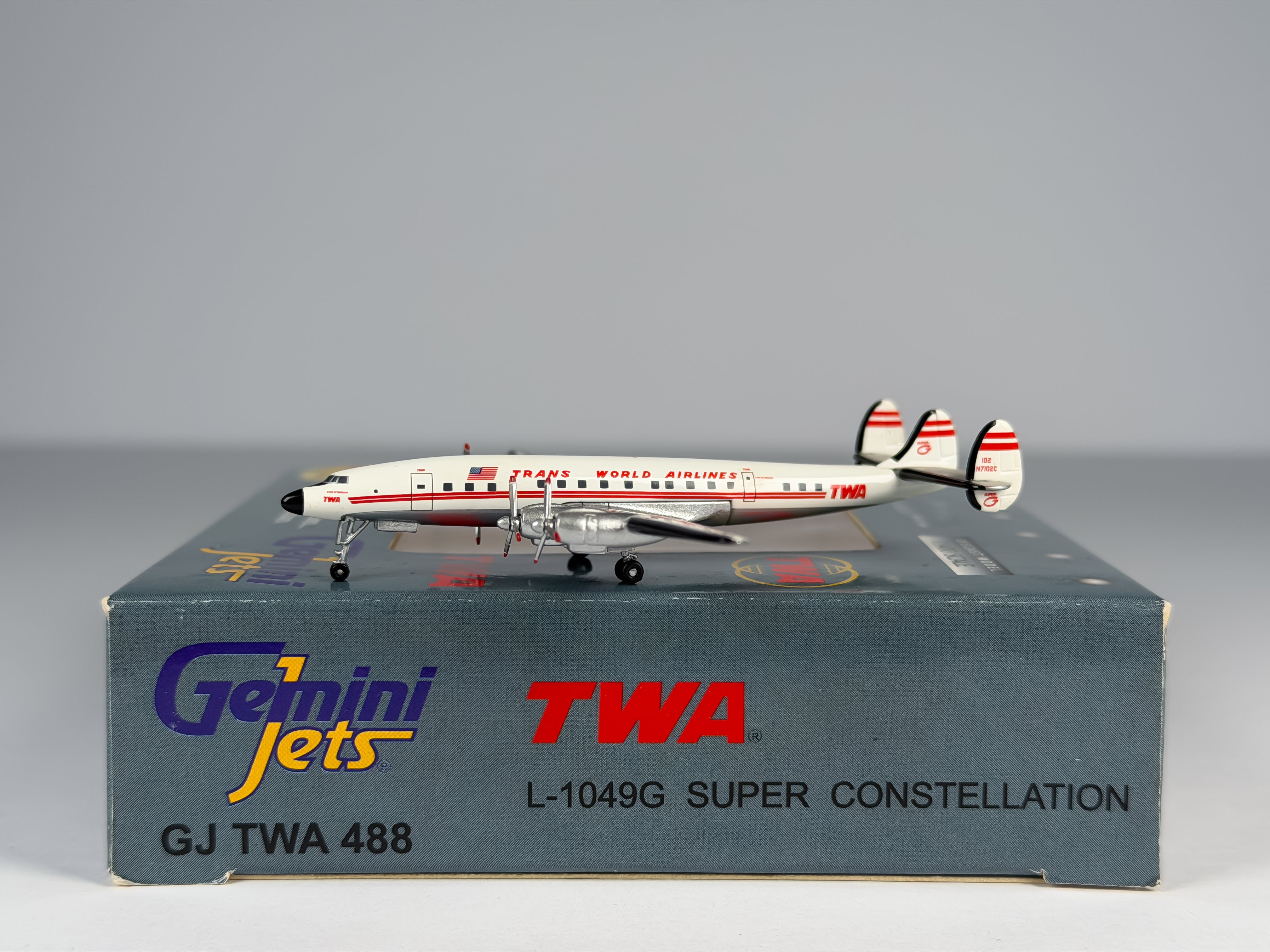 Trans World Airlines (TWA) Lockheed L-1049 1:400 Gemini Jets N7102C (GJTWA488)