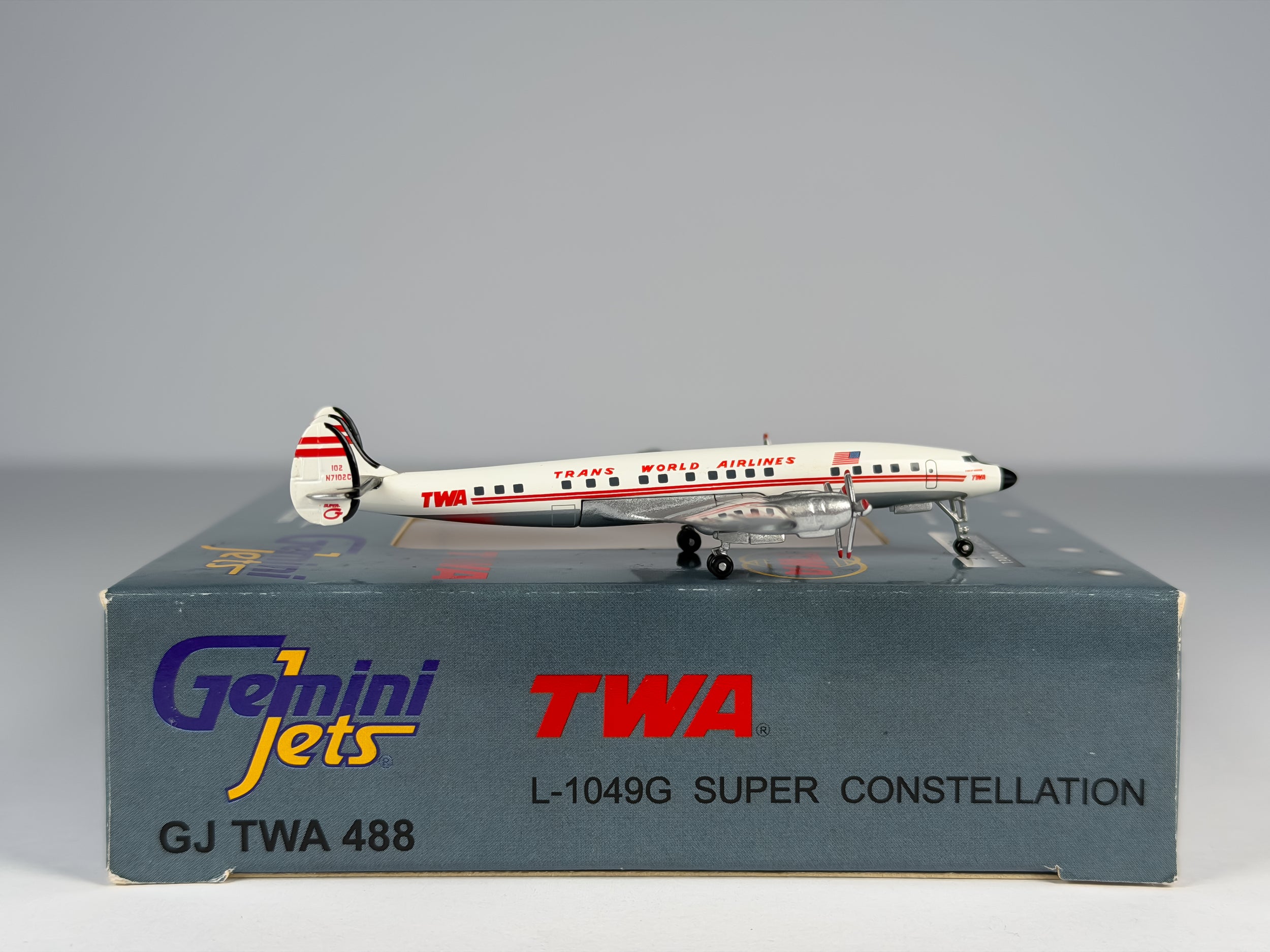 Trans World Airlines (TWA) Lockheed L-1049 1:400 Gemini Jets N7102C (GJTWA488)