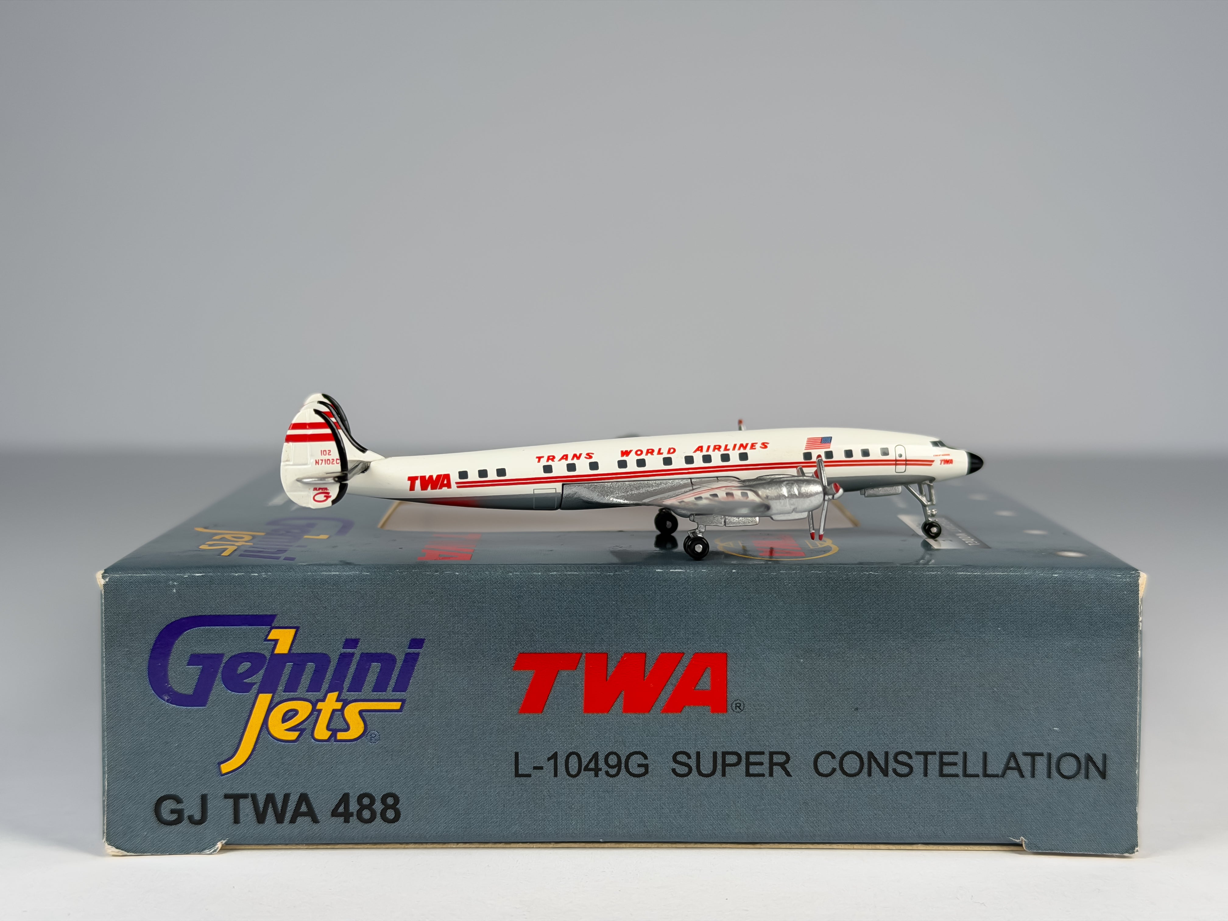 Trans World Airlines (TWA) Lockheed L-1049 1:400 Gemini Jets N7102C (GJTWA488)
