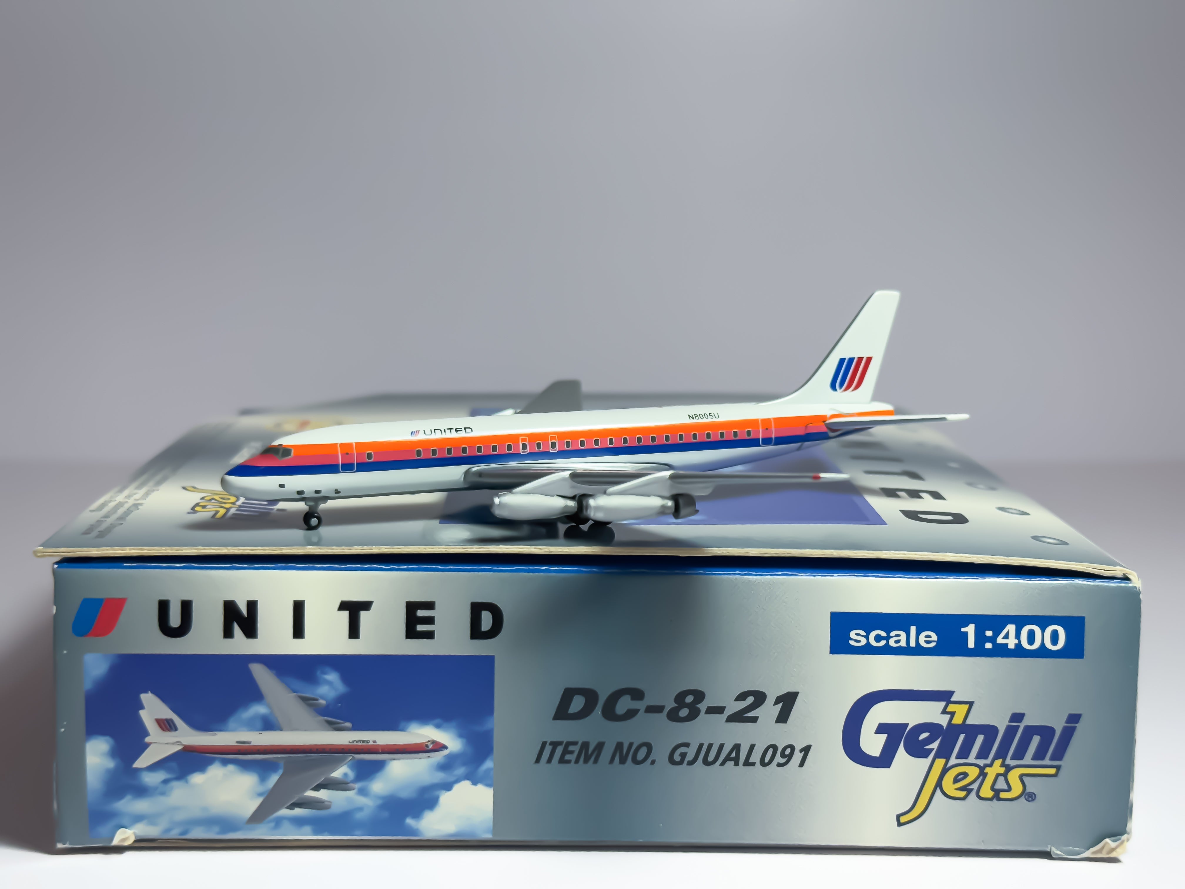 United Airlines Douglas DC-8-20 1:400 Diecast Aircraft - Gemini