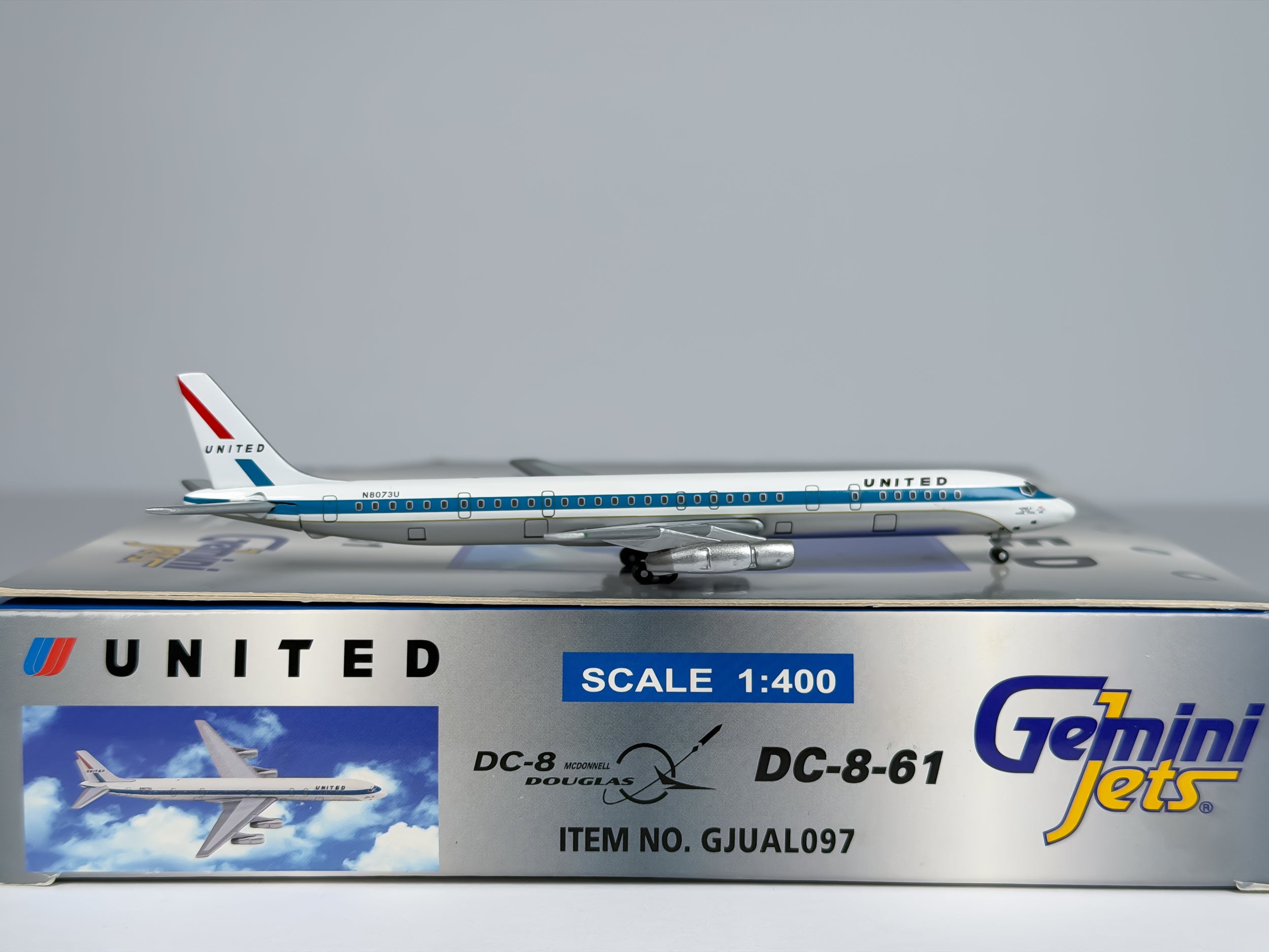 United Airlines Douglas DC-8-61 1:400 Gemini Jets N8073U (GJUAL097)