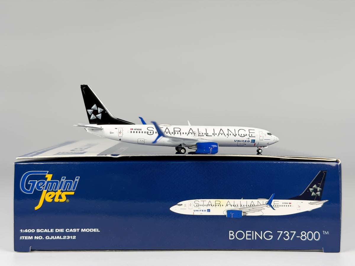 United Airlines Boeing 737-800 1:400 Gemini Jets N76516 (GJUAL2312)