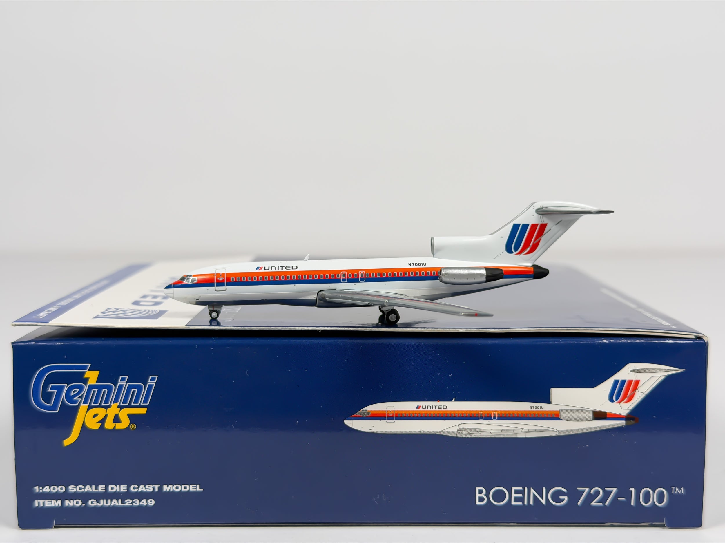 United Airlines Boeing 727-100 1:400 Gemini Jets N7001U (GJUAL2349)
