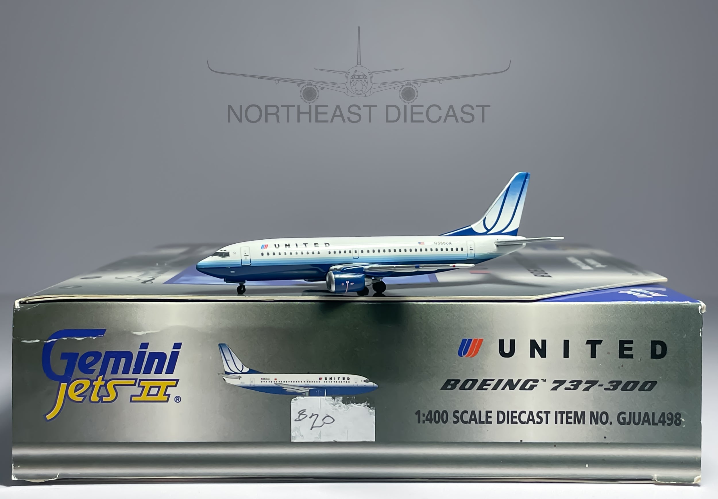 United Airlines Boeing 737-300 1:400 Gemini Jets N366UA (GJUAL498)