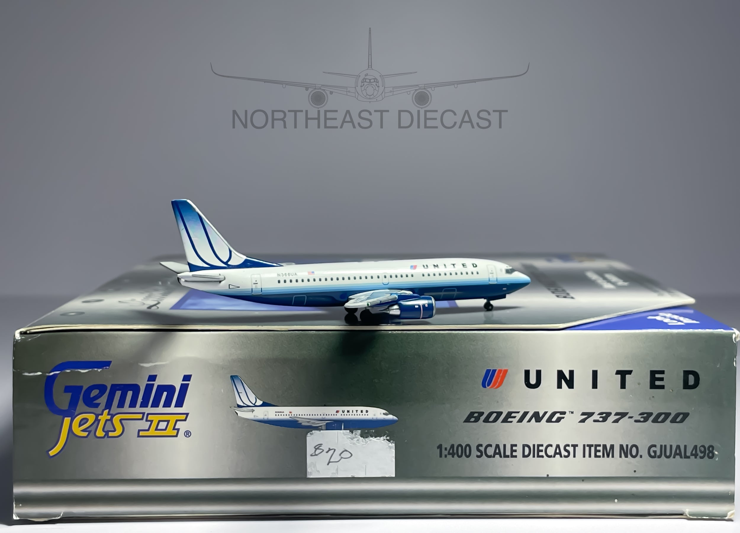 United Airlines Boeing 737-300 1:400 Gemini Jets N366UA (GJUAL498)