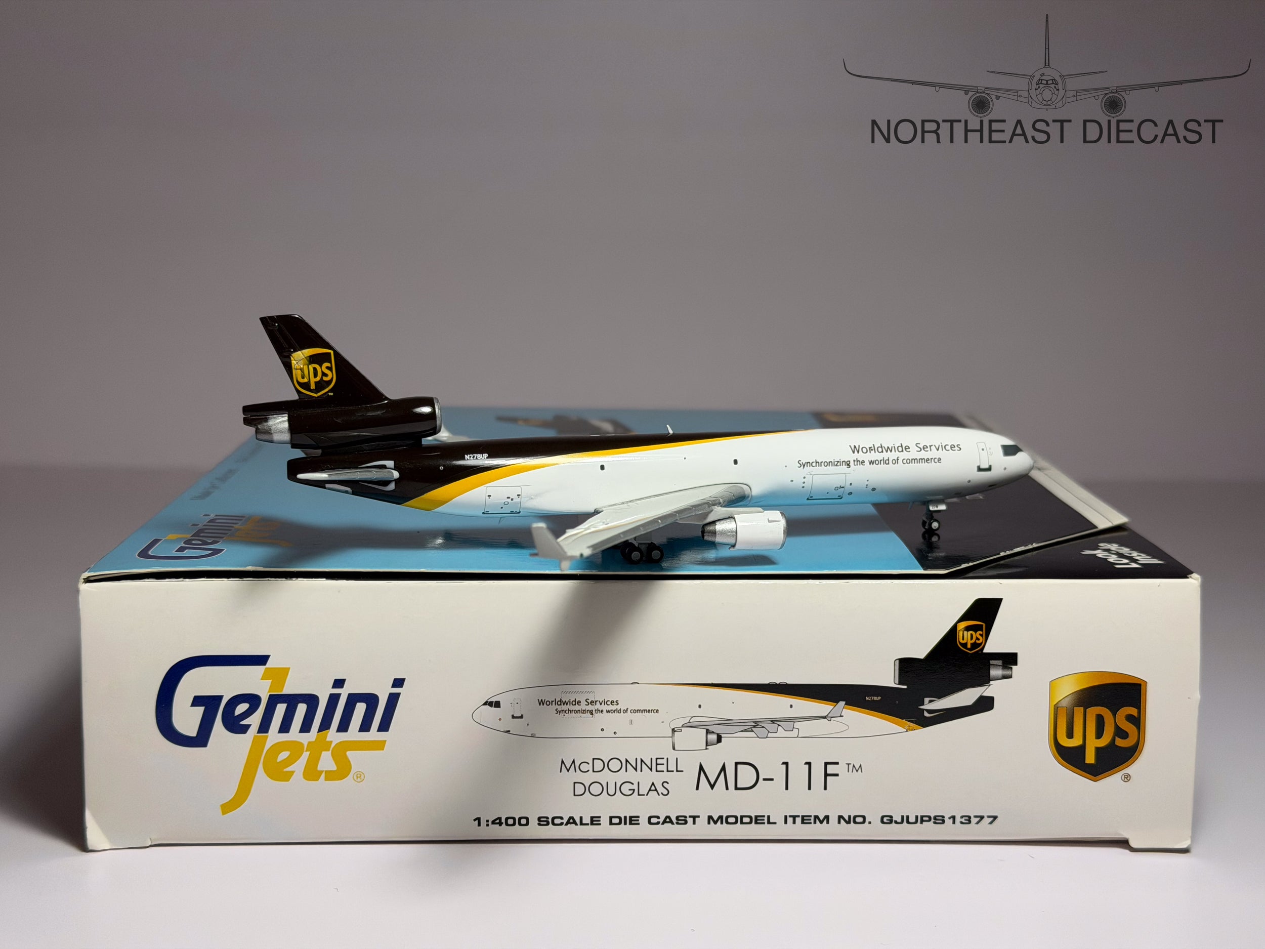 UPS McDonnell Douglas MD-11F 1:400 Gemini Jets N278UP (GJUPS1377)