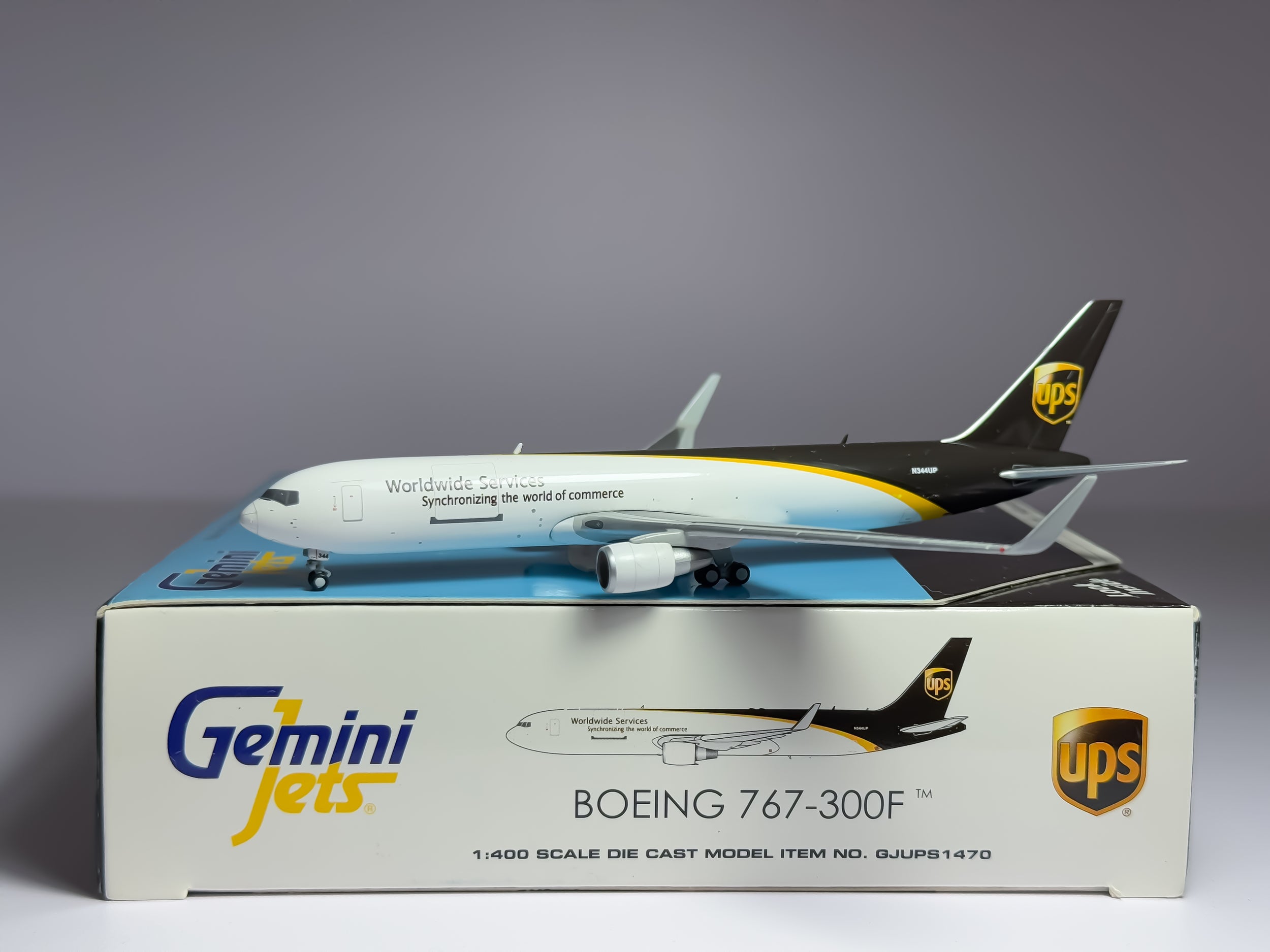 United Parcel Service (UPS) Boeing 767-300F 1:400 Gemini Jets N344UP (GJUPS1470)
