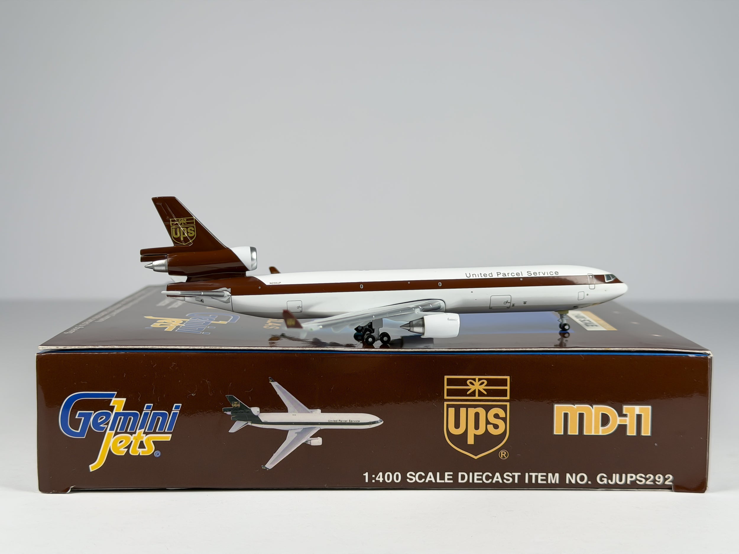 United Parcel Service (UPS) McDonnell Douglas MD-11 1:400 Gemini Jets N250UP (GJUPS292)