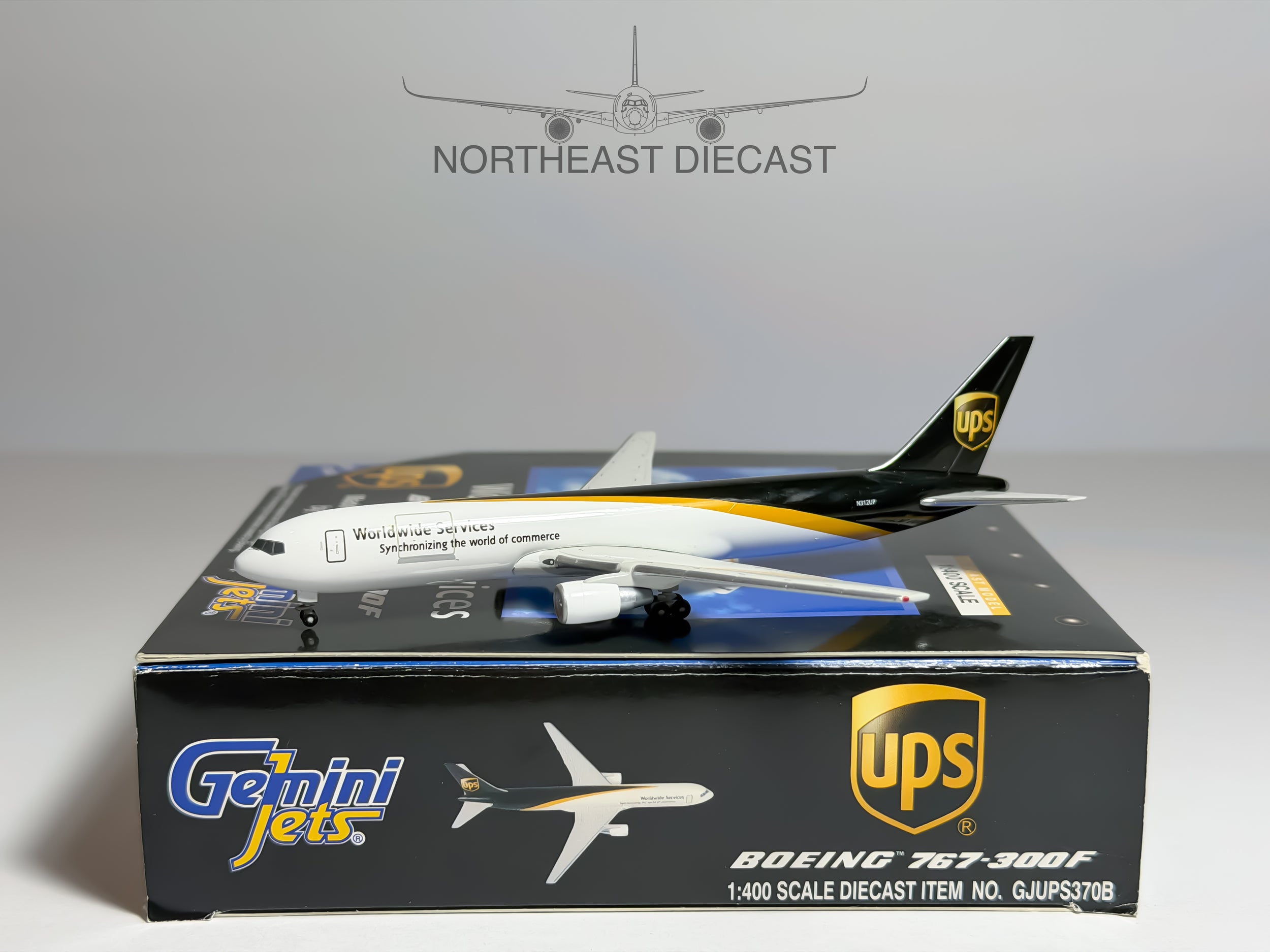 United Parcel Service (UPS) Boeing 767-300F 1:400 Gemini Jets N312UP (GJUPS370B)
