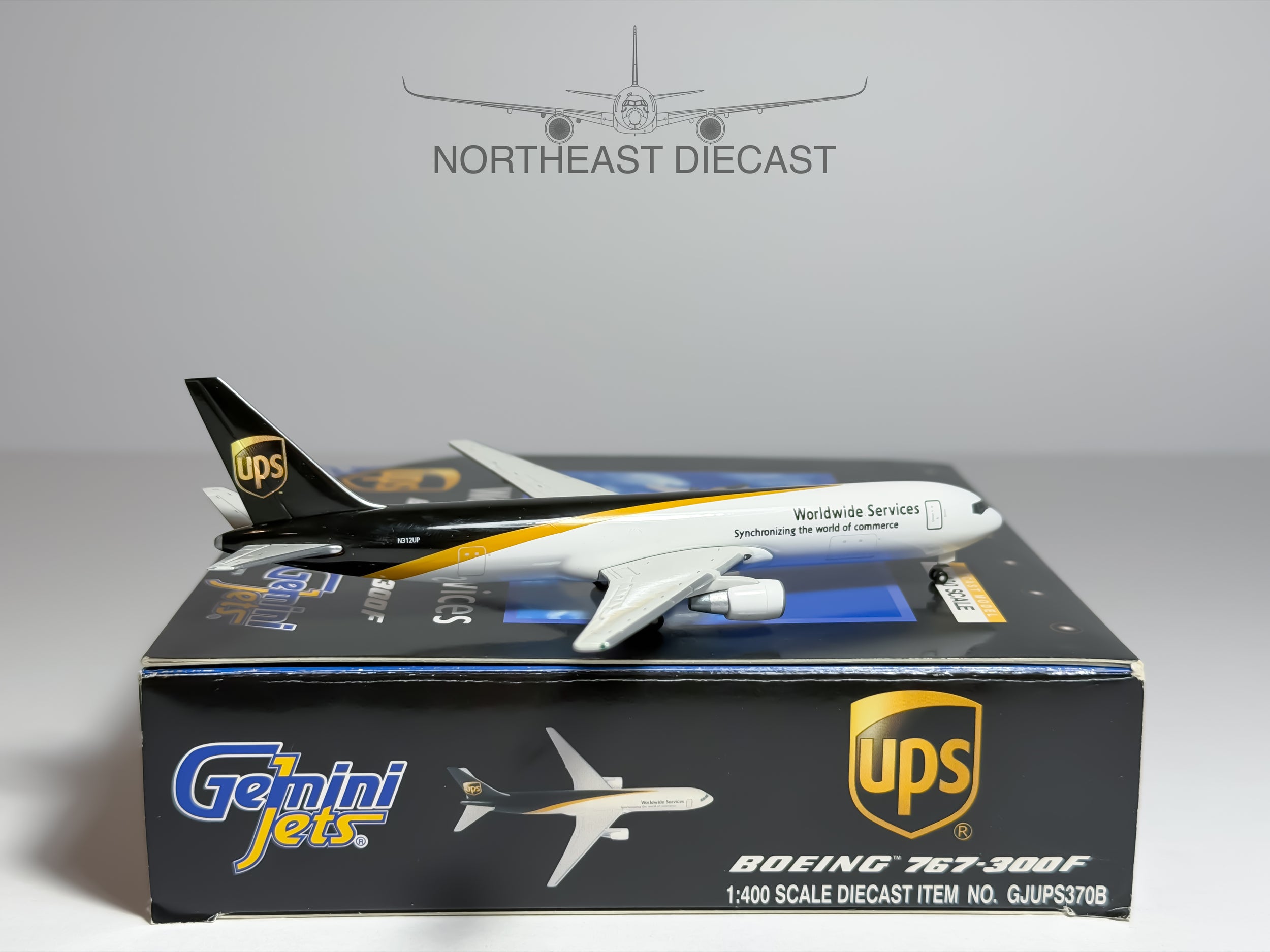 United Parcel Service (UPS) Boeing 767-300F 1:400 Gemini Jets N312UP (GJUPS370B)