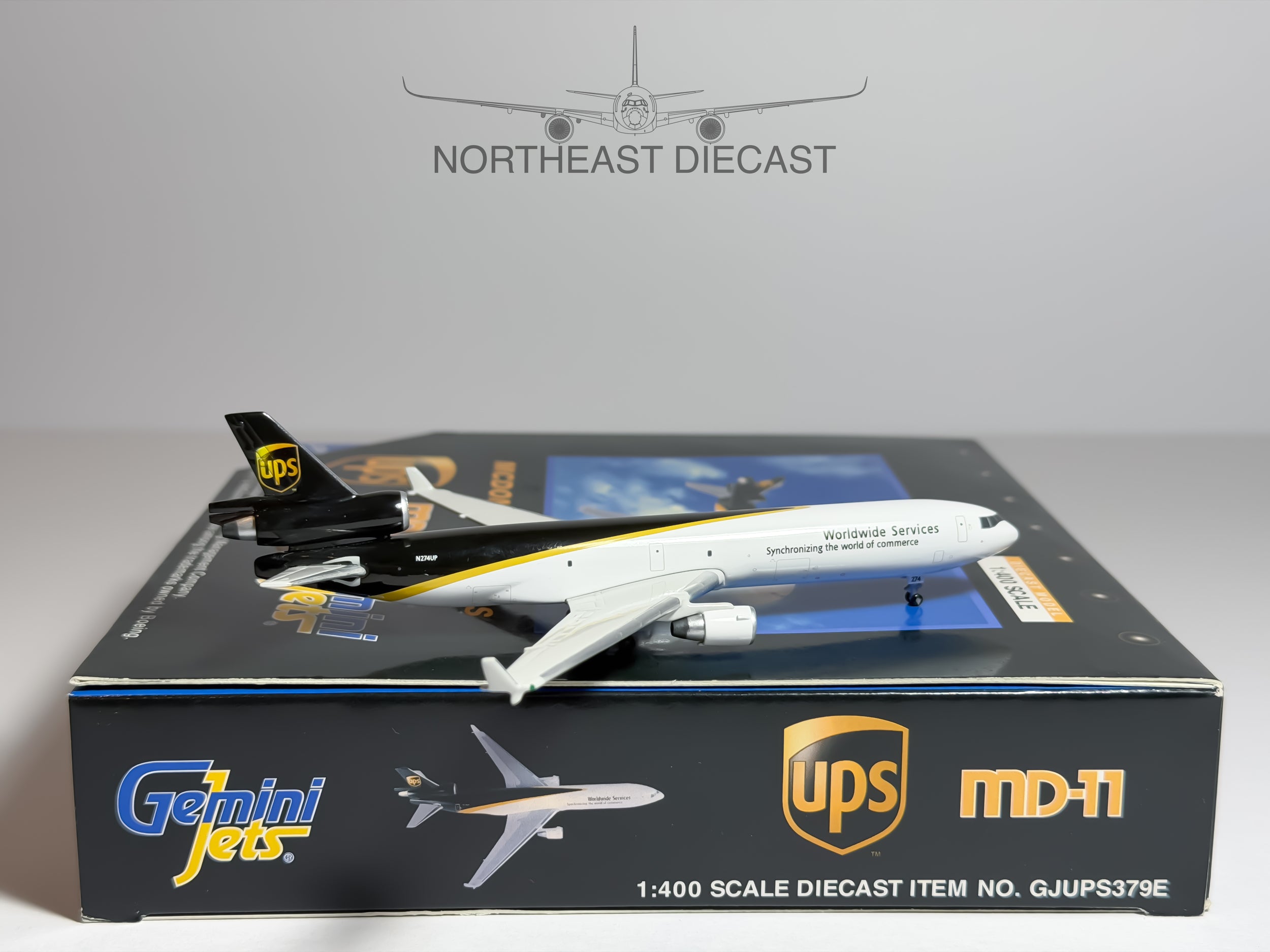 United Parcel Service (UPS) McDonnell Douglas MD-11F 1:400 Gemini Jets N274UP (GJUPS379E)