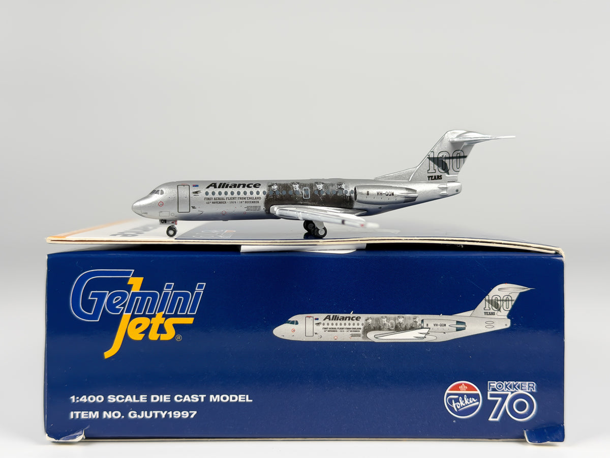 Alliance Fokker 70 1:400 Gemini Jets VH-QQW (GJUTY1997)