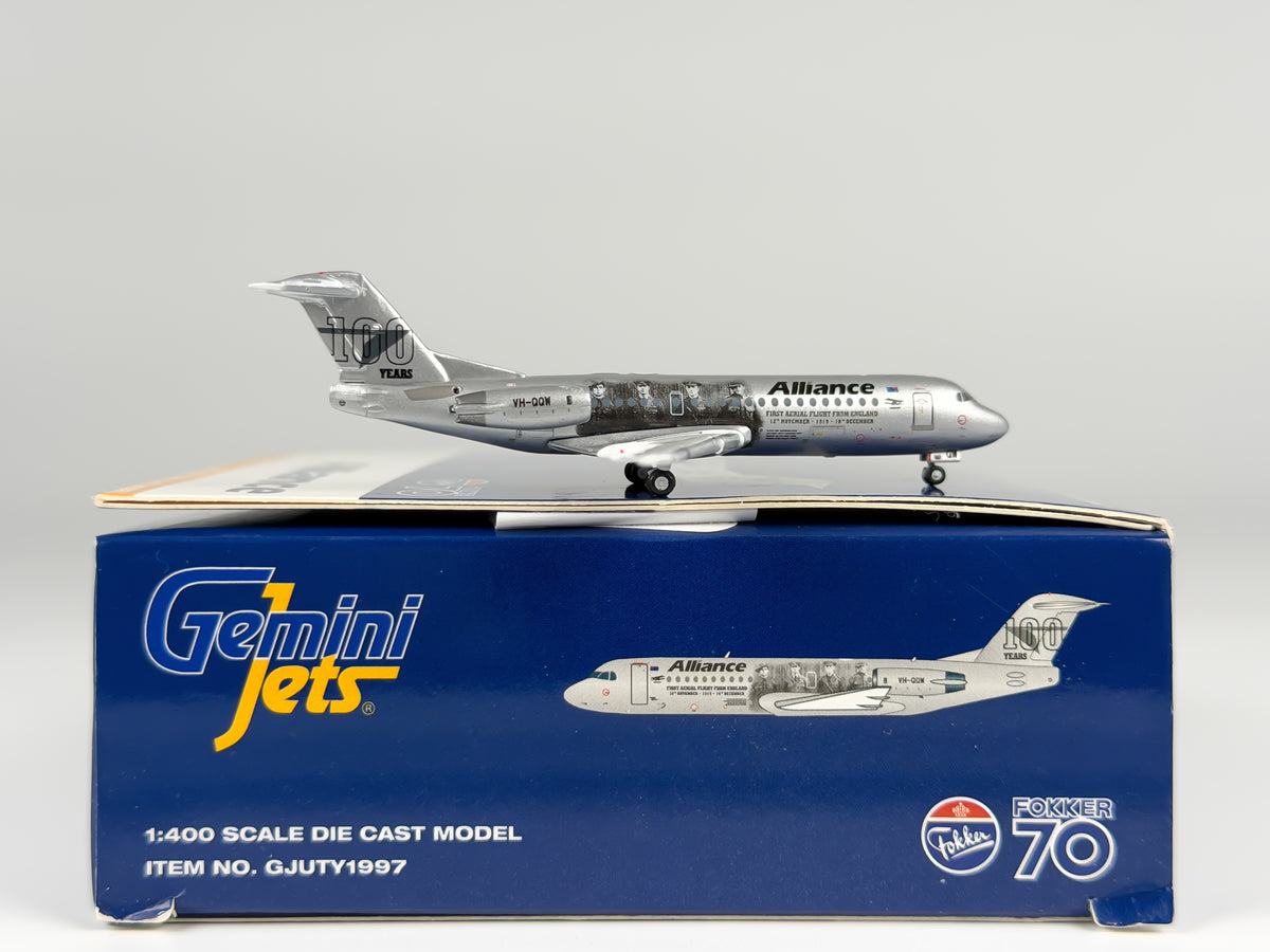 Alliance Fokker 70 1:400 Gemini Jets VH-QQW (GJUTY1997)
