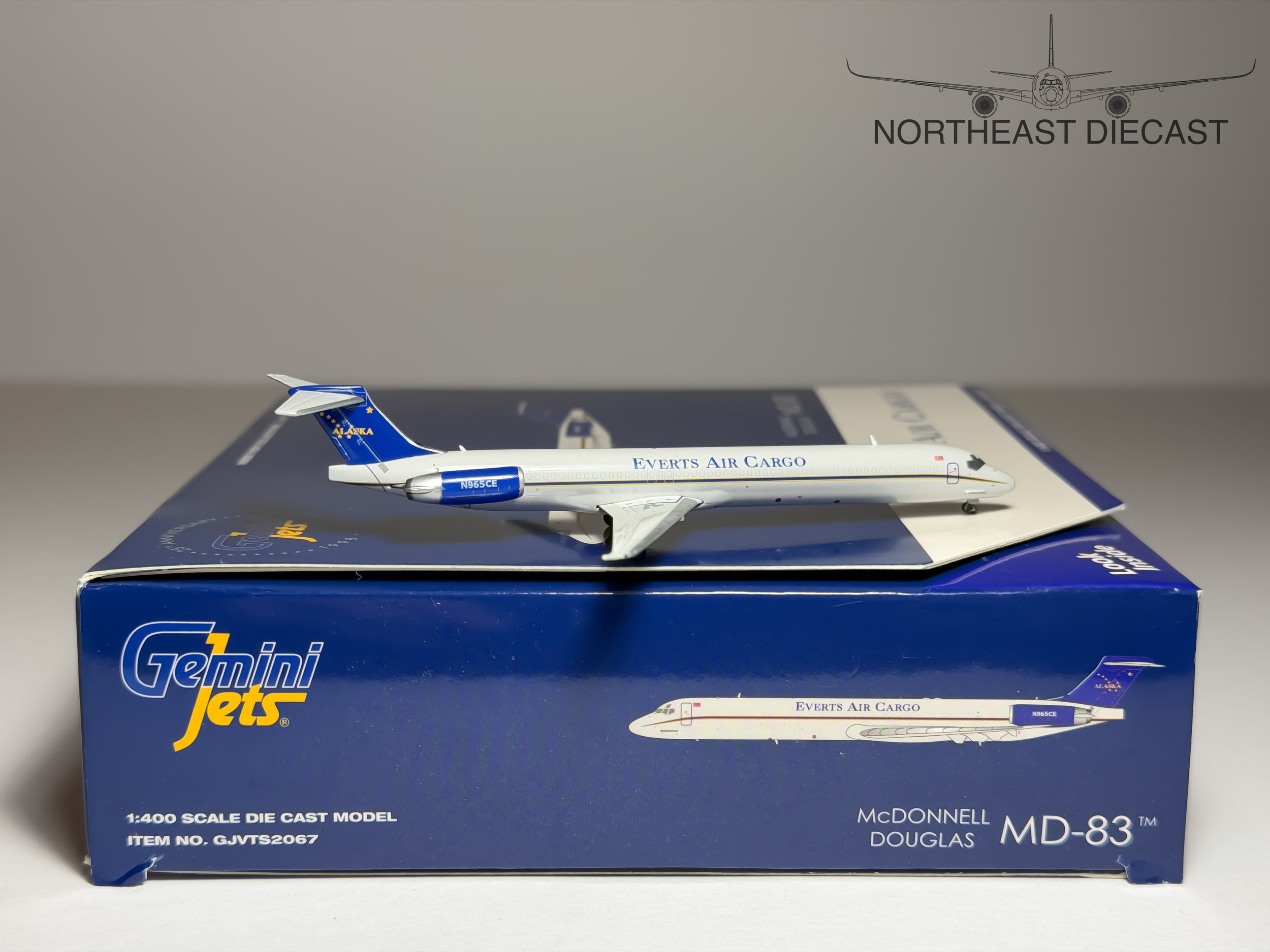 Everts Air Cargo McDonnell Douglas MD-83SF 1:400 Gemini Jets N965CE (GJVTS2067)