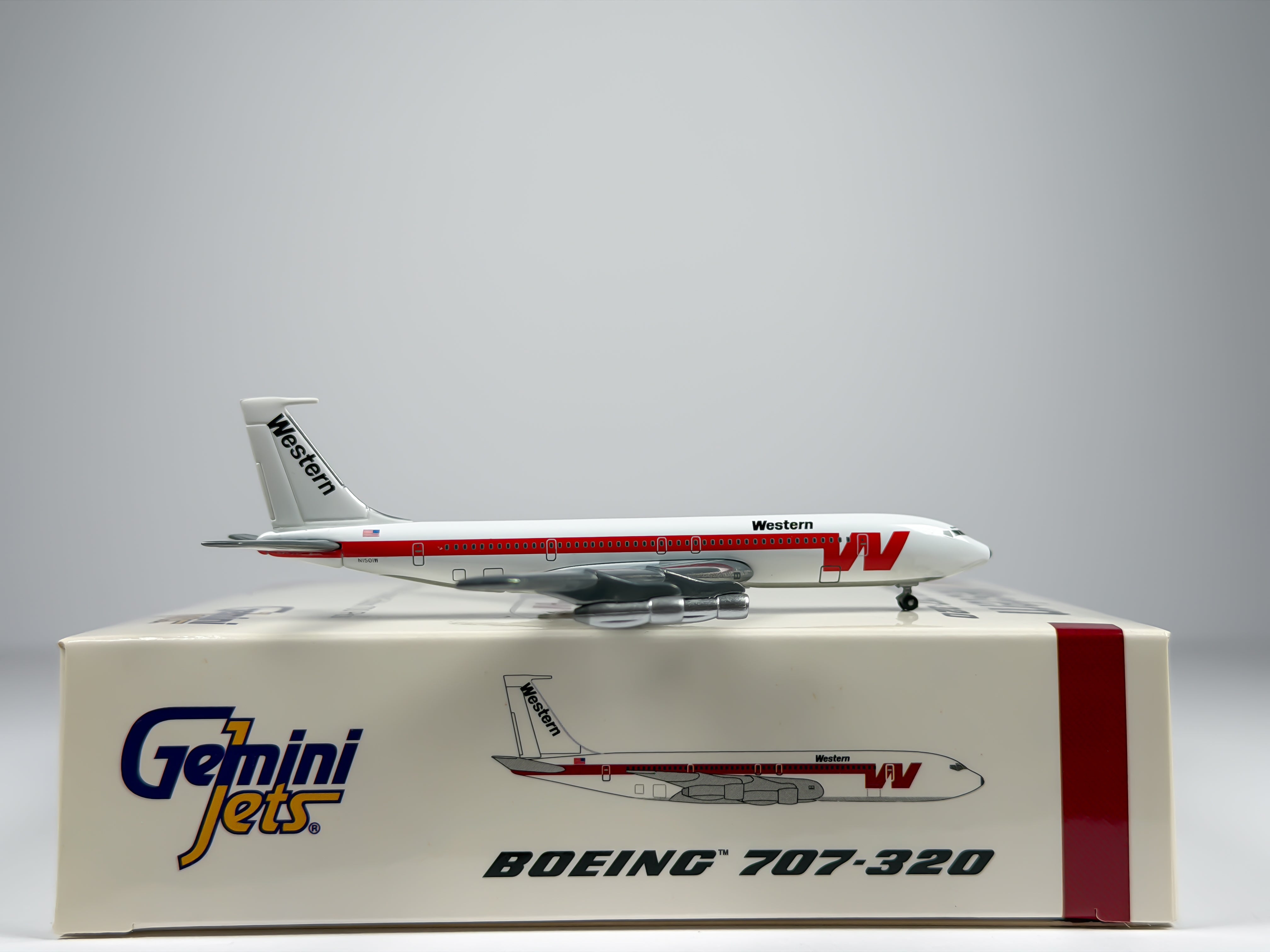 Western Airlines Boeing 707-300 1:400 Gemini Jets N1501W (GJWAL322)