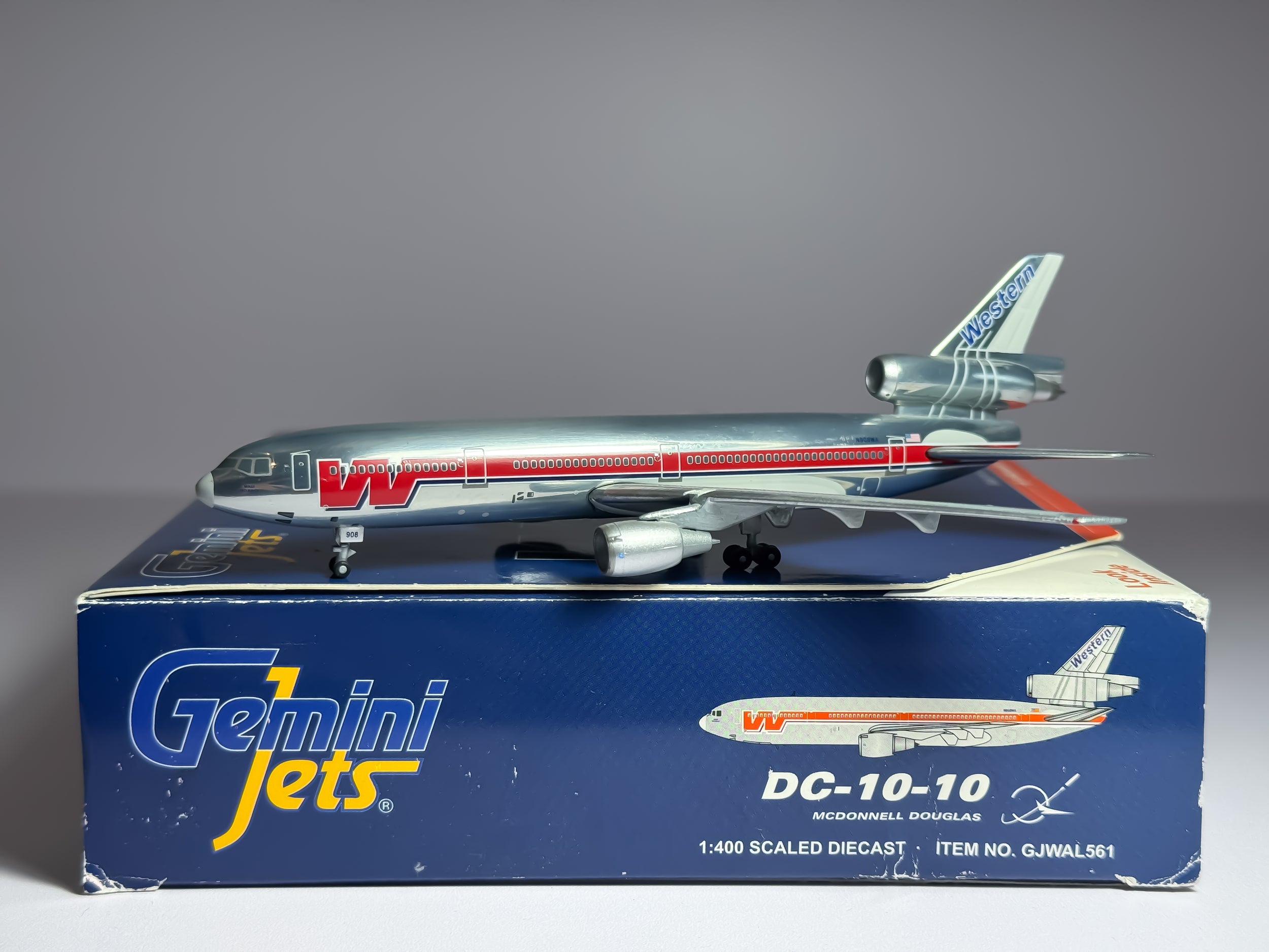 Western Airlines McDonnell Douglas DC-10-30 1:400 Gemini Jets N908WA (GJWAL561)