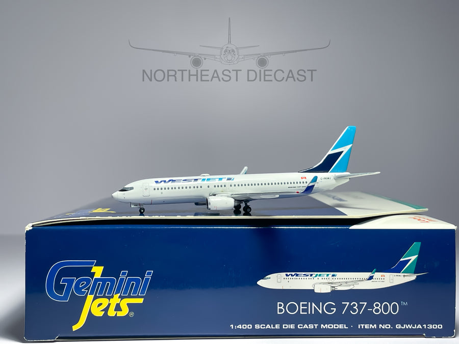 WestJet Boeing 737-800 1:400 Gemini Jets C-FKWJ (GJWJA1300)