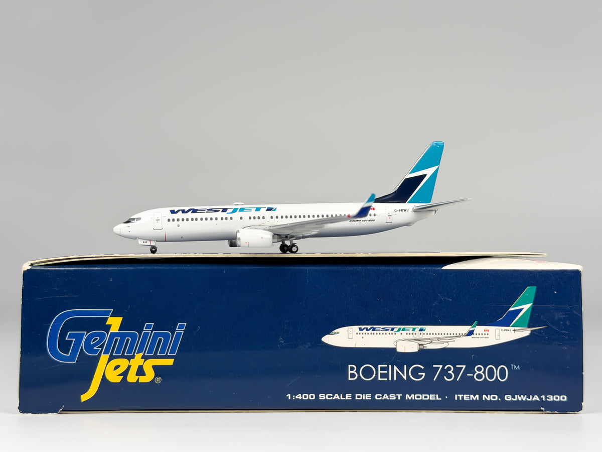 WestJet Boeing 737-800 1:400 Gemini Jets C-FKWJ (GJWJA1300)